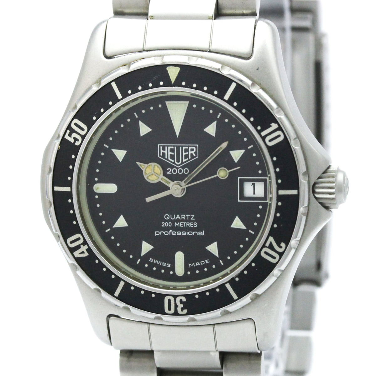 TAG Heuer Professional 973013 Horloge met zwarte wijzerplaat, 34 mm