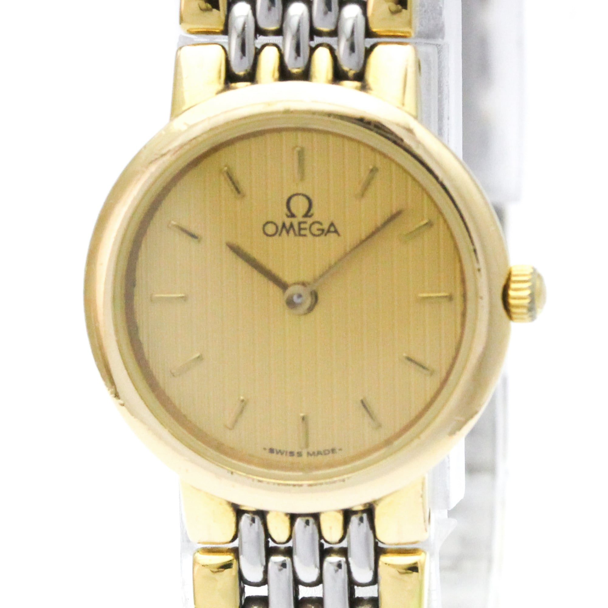 Omega De Ville 7.950.897 Gold Dial 22mm Watch