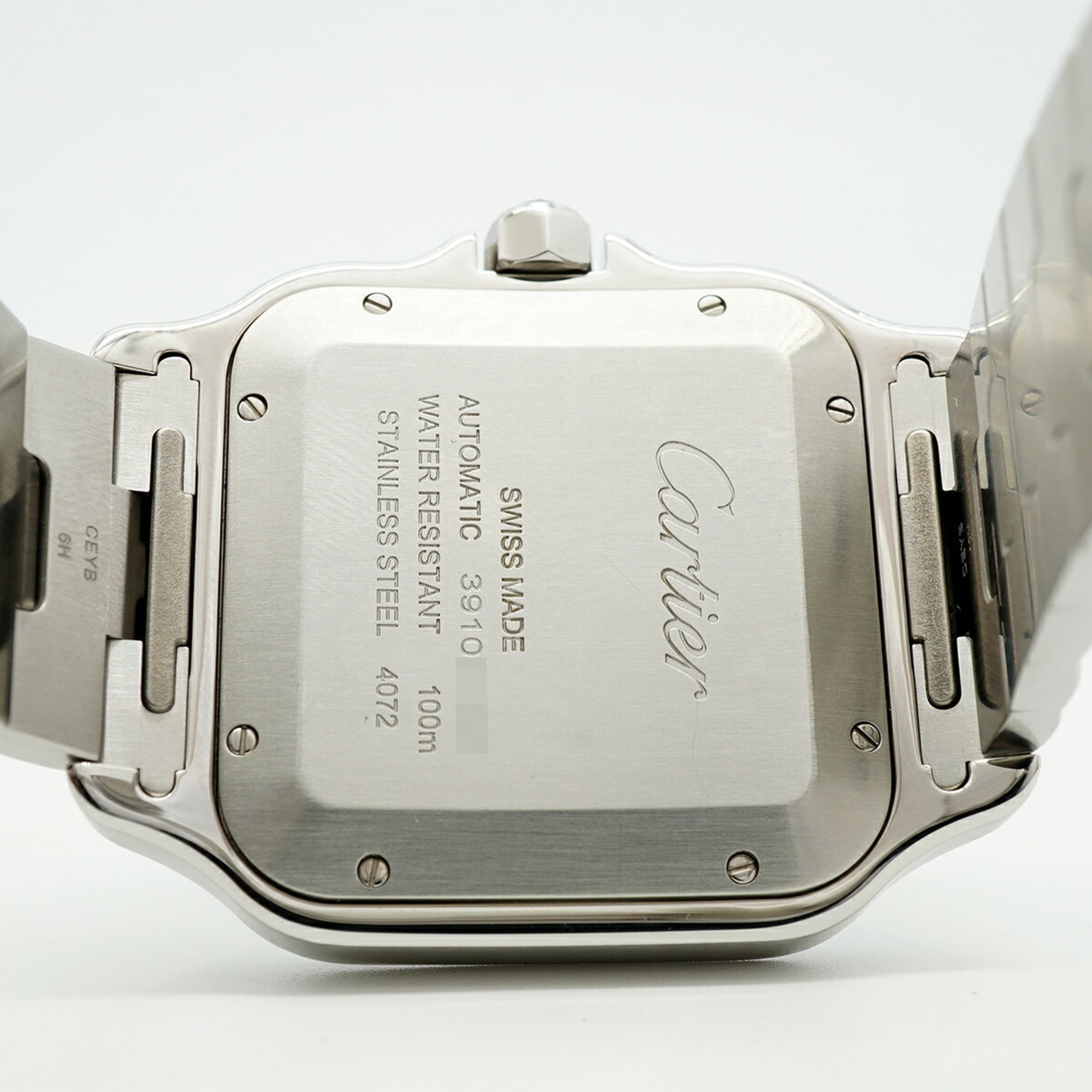Montre Cartier Santos de LM WSSA0030, cadran bleu, 37 mm