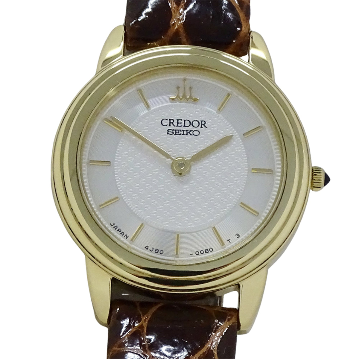 Seiko Credor 4J80-0060 4J80-0060 GTAW012 Horloge met zilveren wijzerplaat, 25 mm
