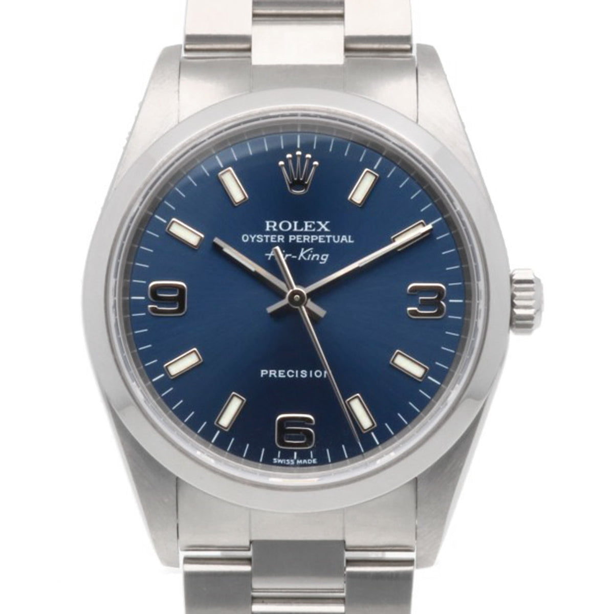 Rolex Air-King Oyster Perpetual 14000 Blue Dial 34mm Watch