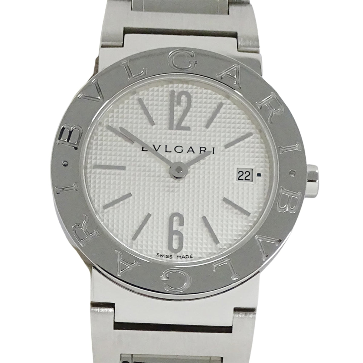 Bvlgari Bulgari BVLGARI BB26SS horloge met witte wijzerplaat, 26 mm