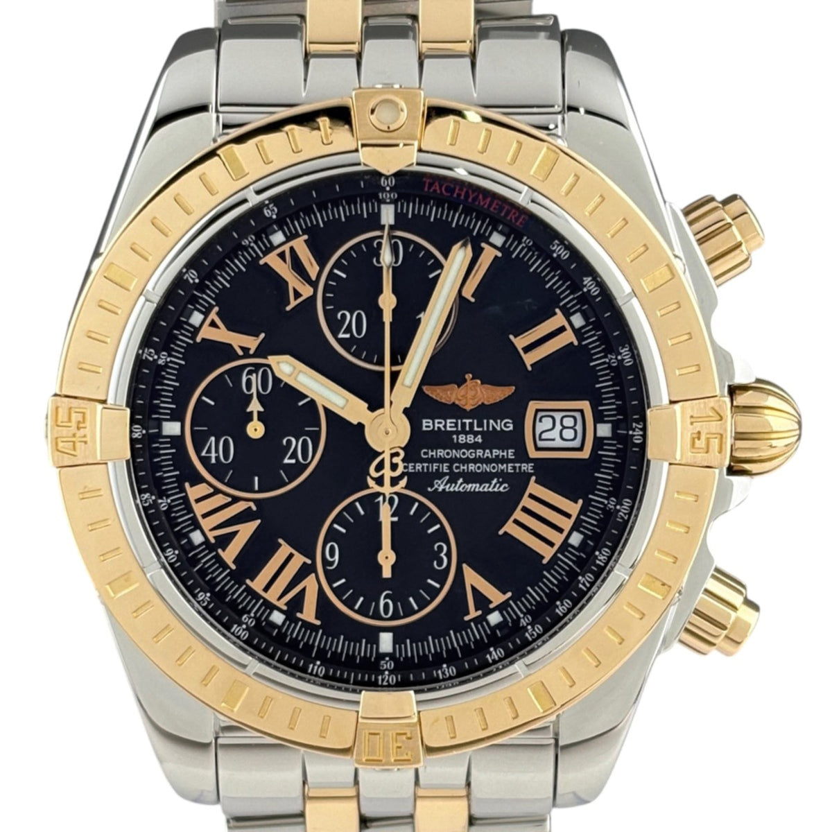 Breitling Chronomat Evolution C156B21PAC/C13356 horloge met zwarte wijzerplaat, 44 mm