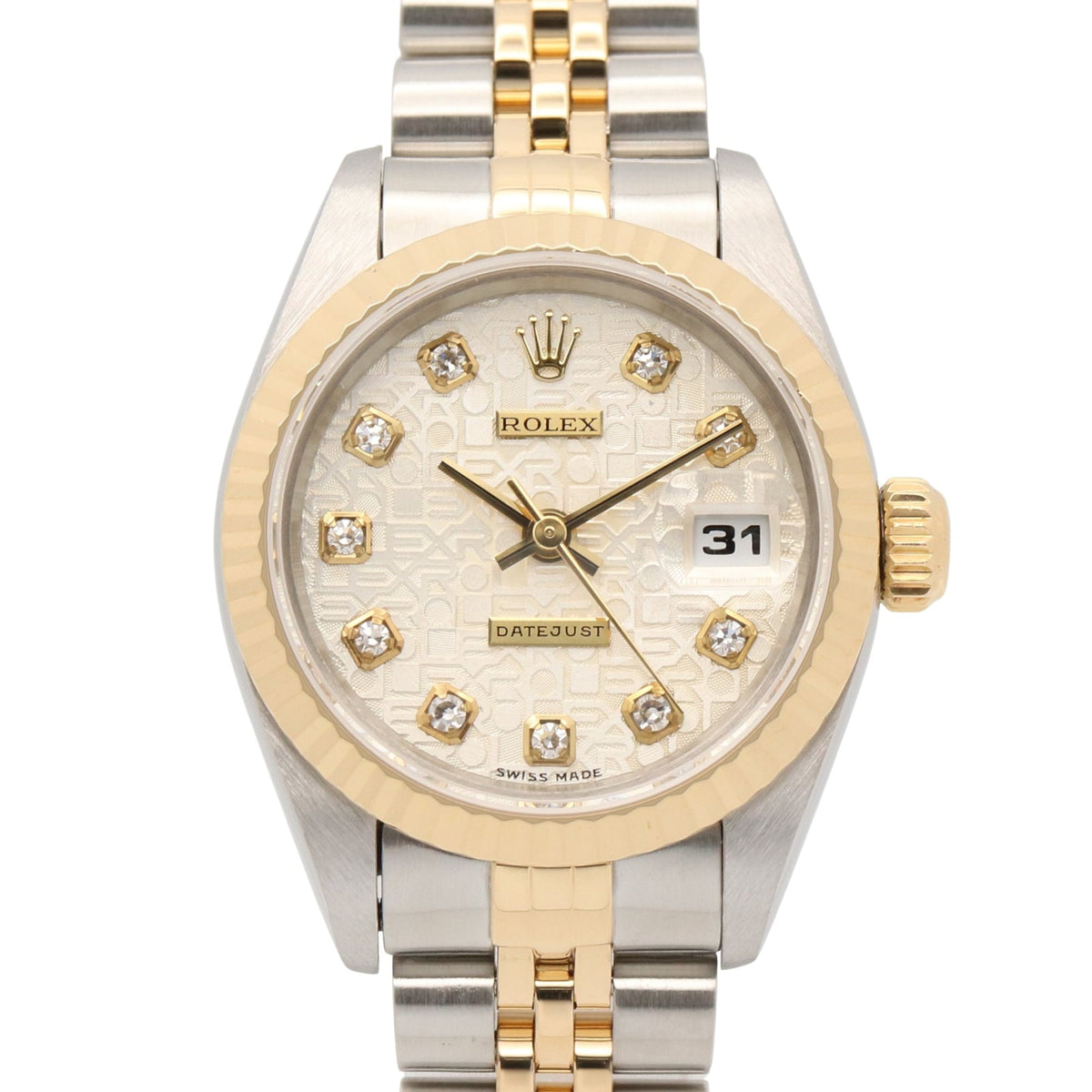 Rolex Datejust 10P Diamond 69173G Silber Zifferblatt 26 mm Uhr