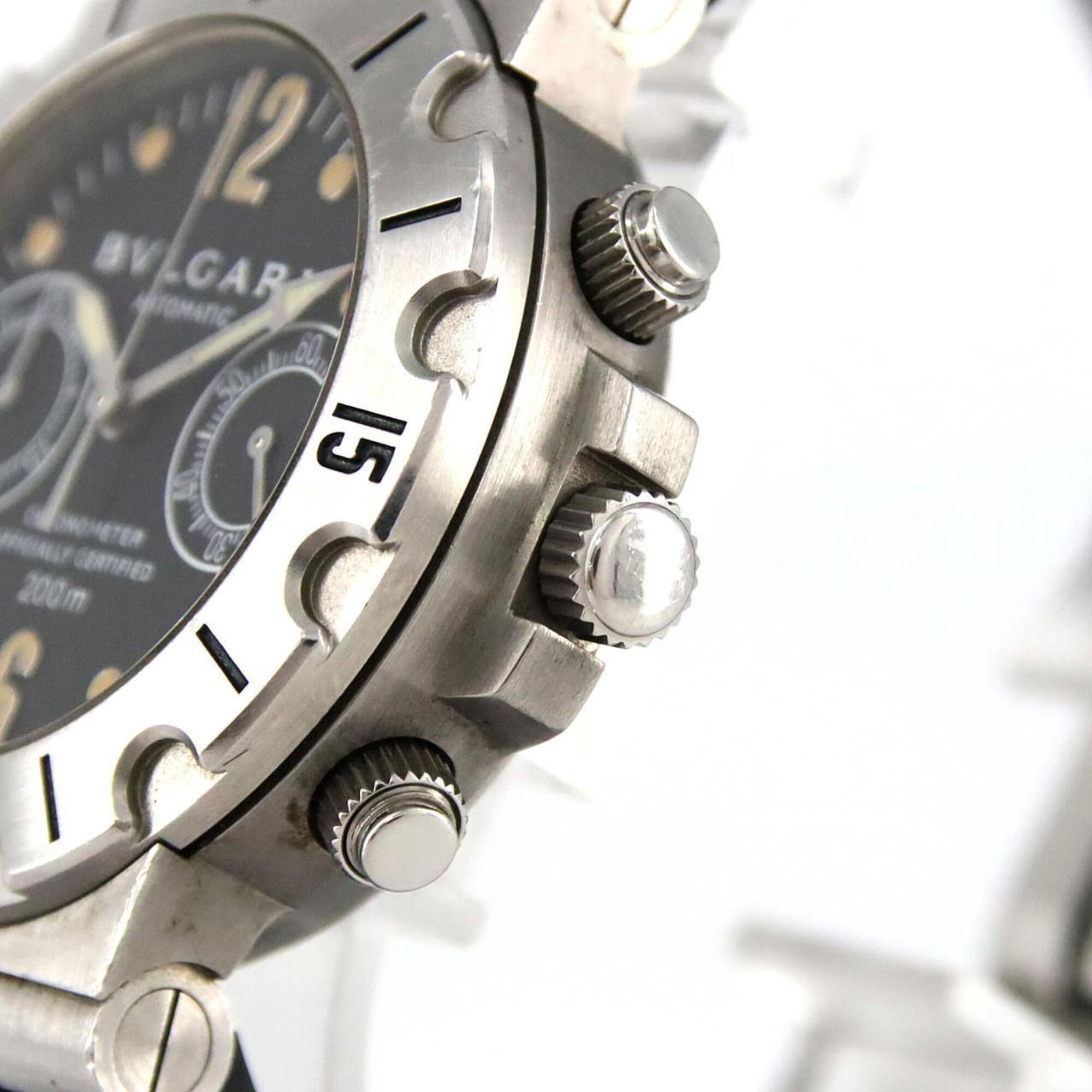 Bulgari Scuba SCB38S/SCB38SV/AT Black Dial 38mm Watch
