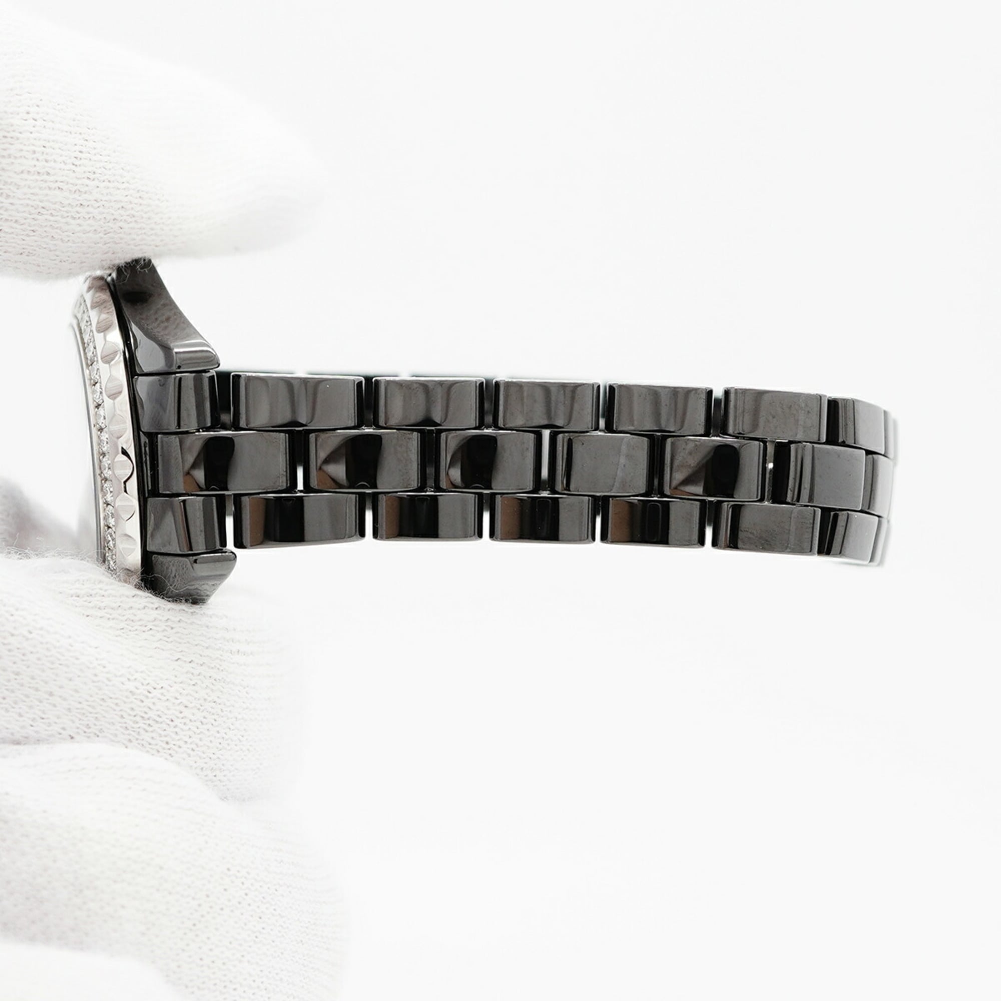 Chanel J12 Diamond H2571 Black Dial Women's Watch