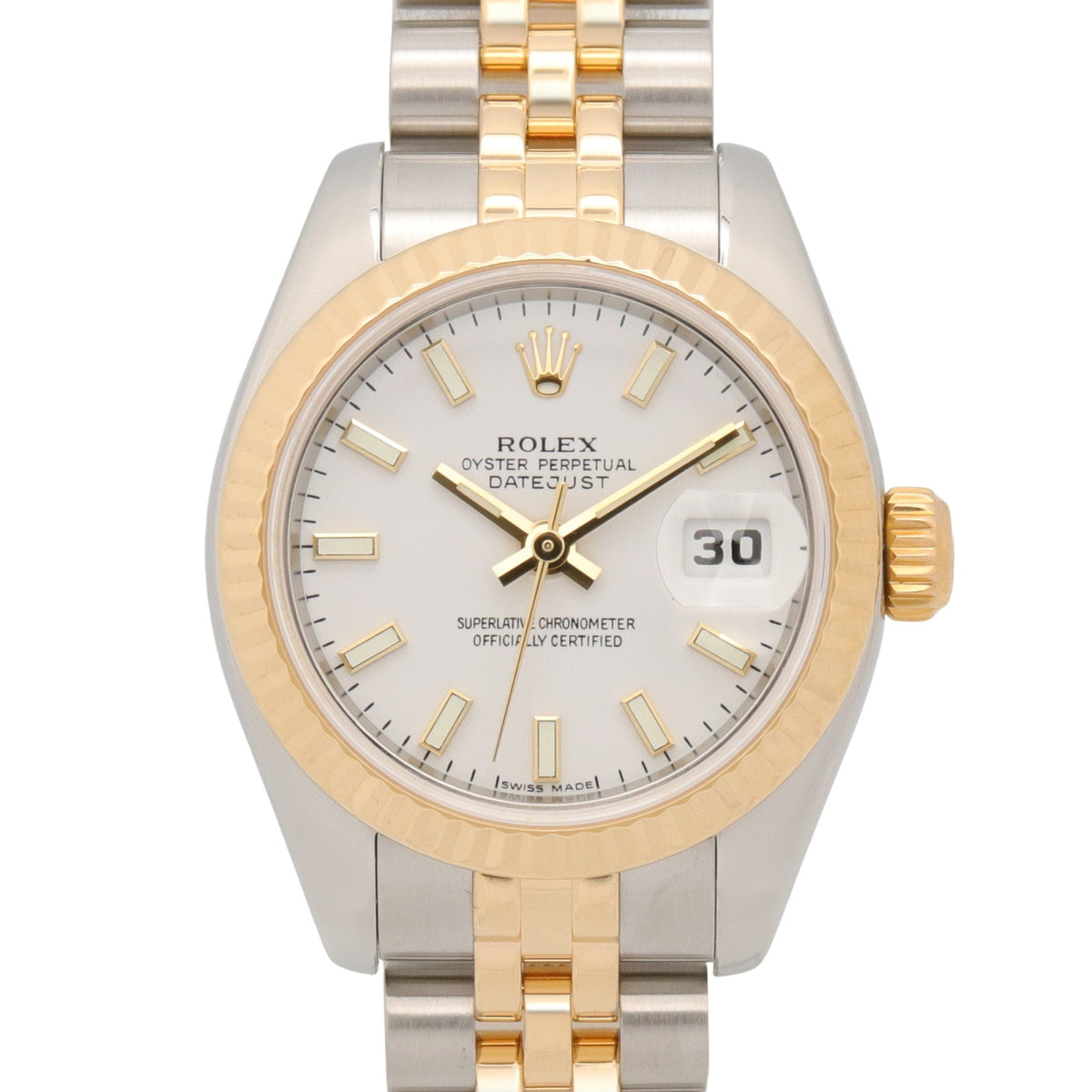Rolex Datejust F-series 18K ( 179173 White Dial 26mm Watch