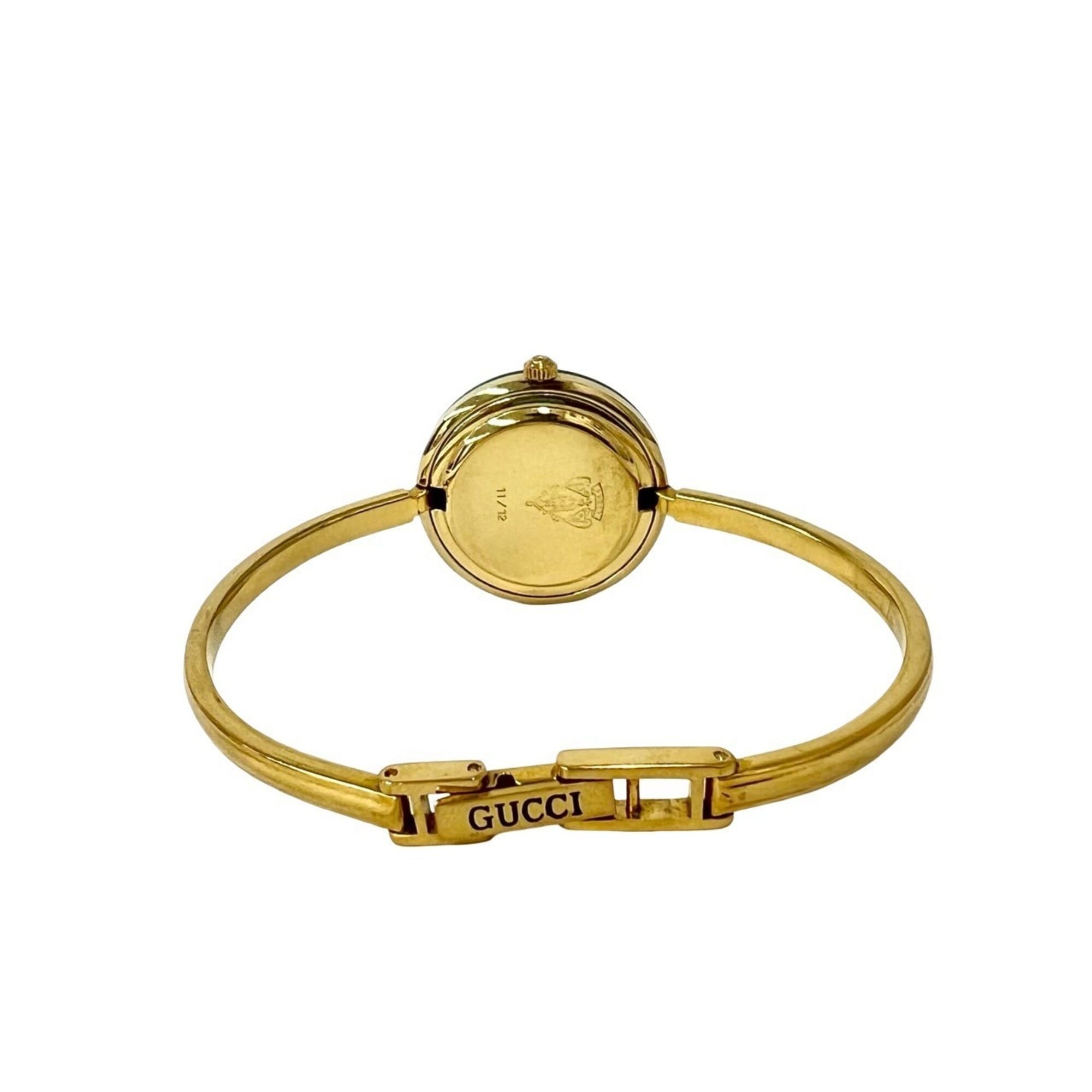 GUCCI Vintage Changeable Bezel Sherry Line GP Quartz Wristwatch Gold 34640
