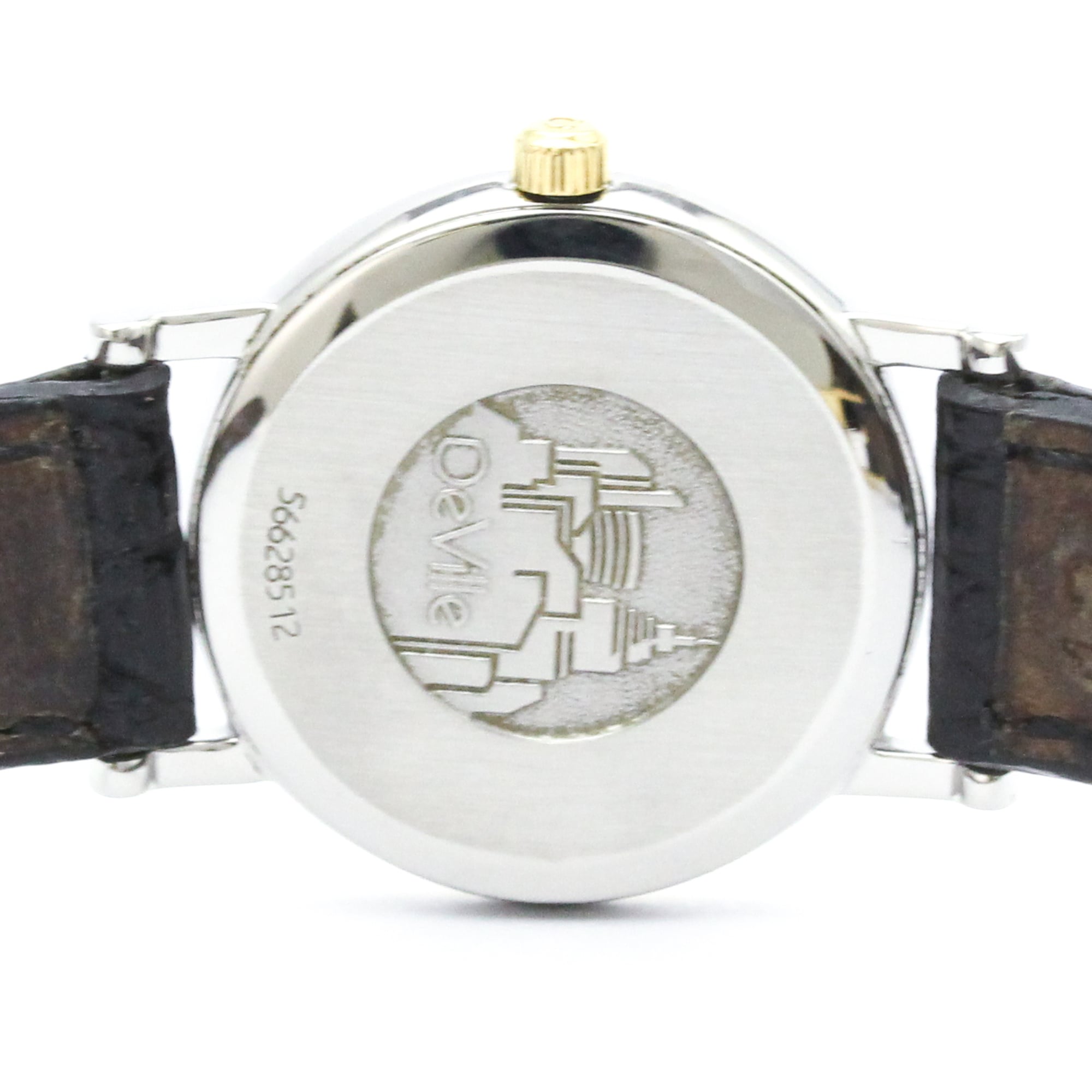 OMEGA De Ville Gold Plated Steel Quartz Ladies Watch 595.1111 Polished