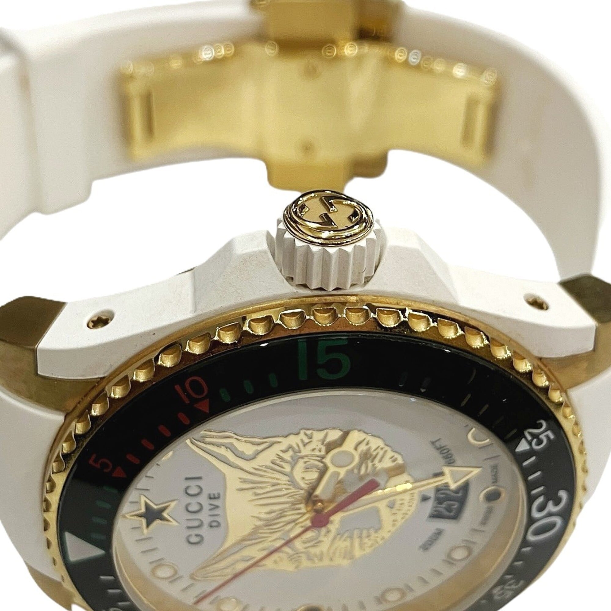 Gucci Dive 136.3 Gold Dial 40mm Watch