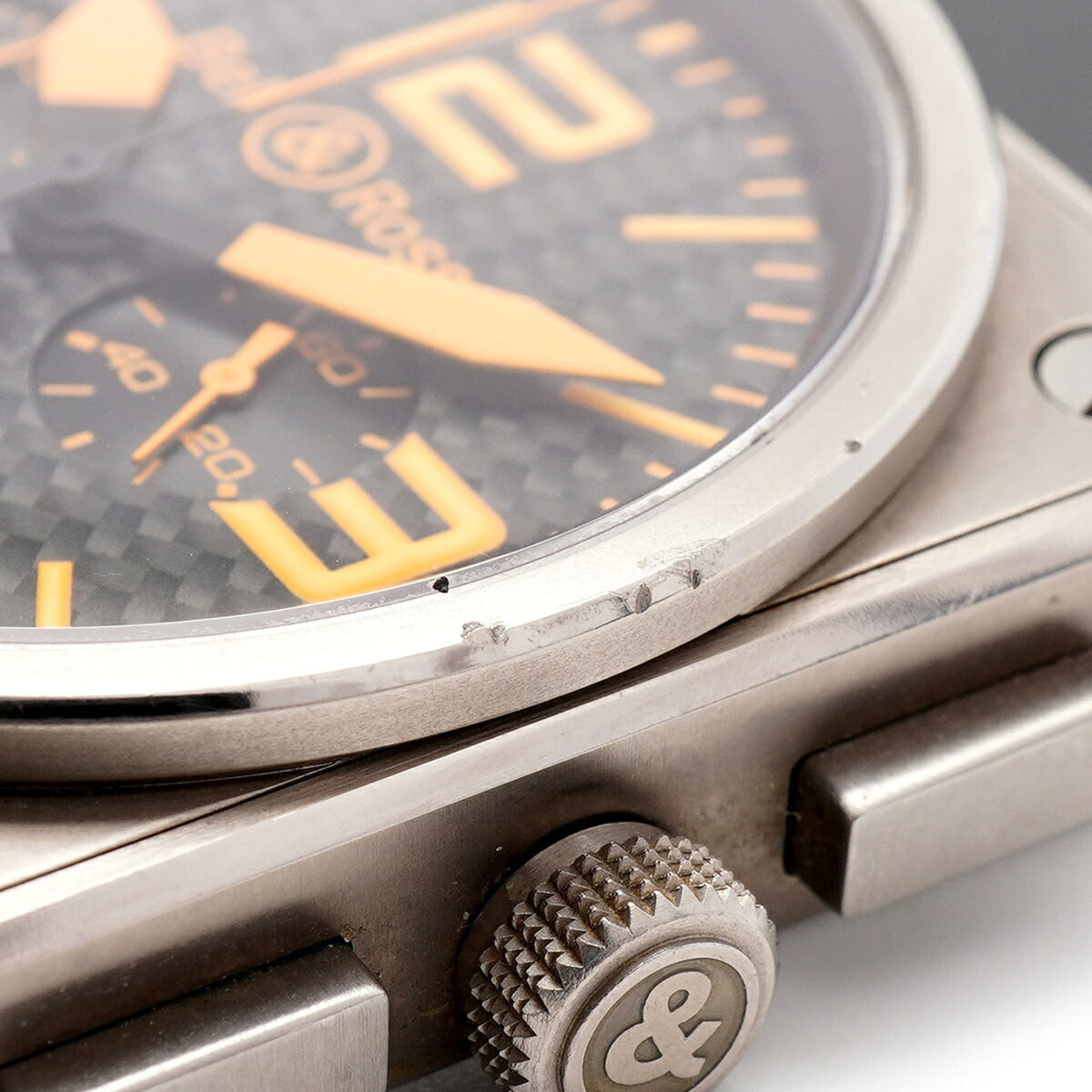 Bell & Ross BR01-94 Titanium Orange BR01-94-TO Horloge met zwarte wijzerplaat, 46 mm