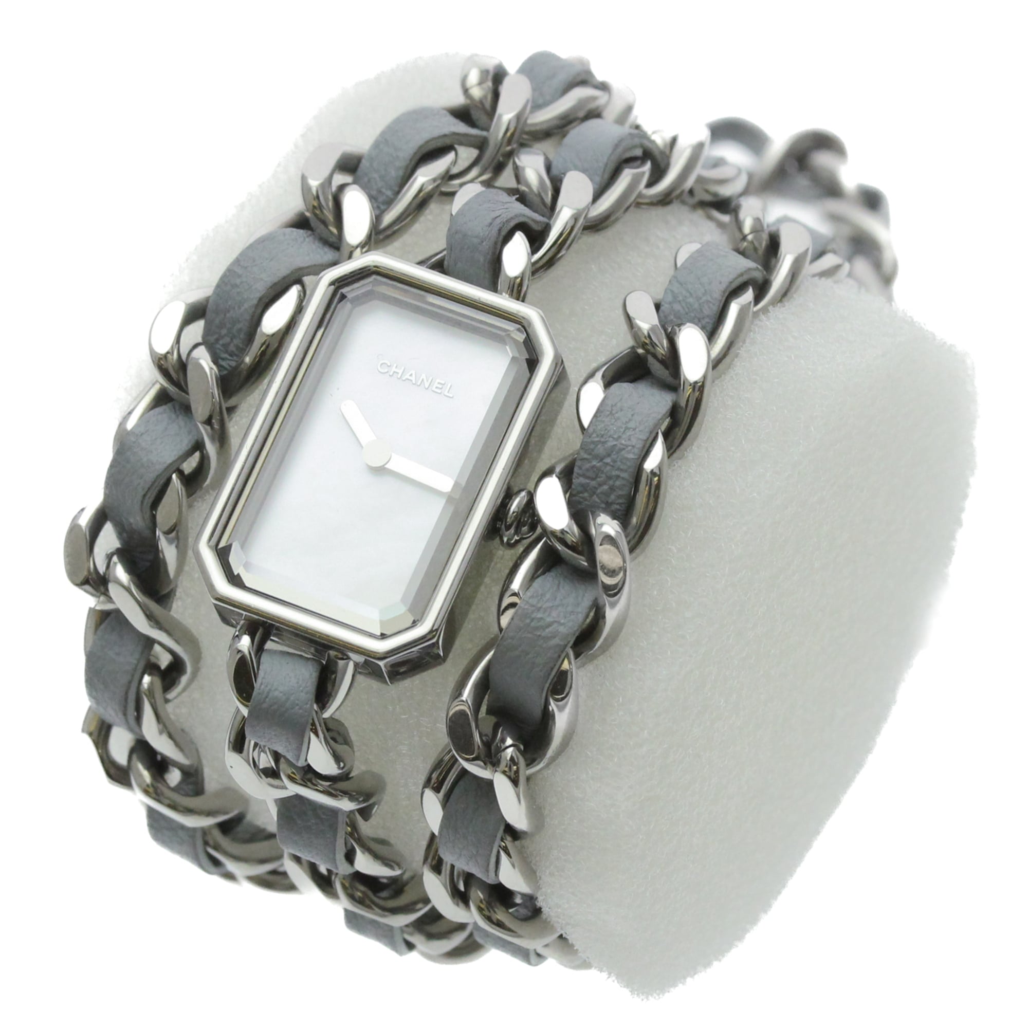 CHANEL Premiere Lock Steel Leather Quartz Ladies Wacth H4327