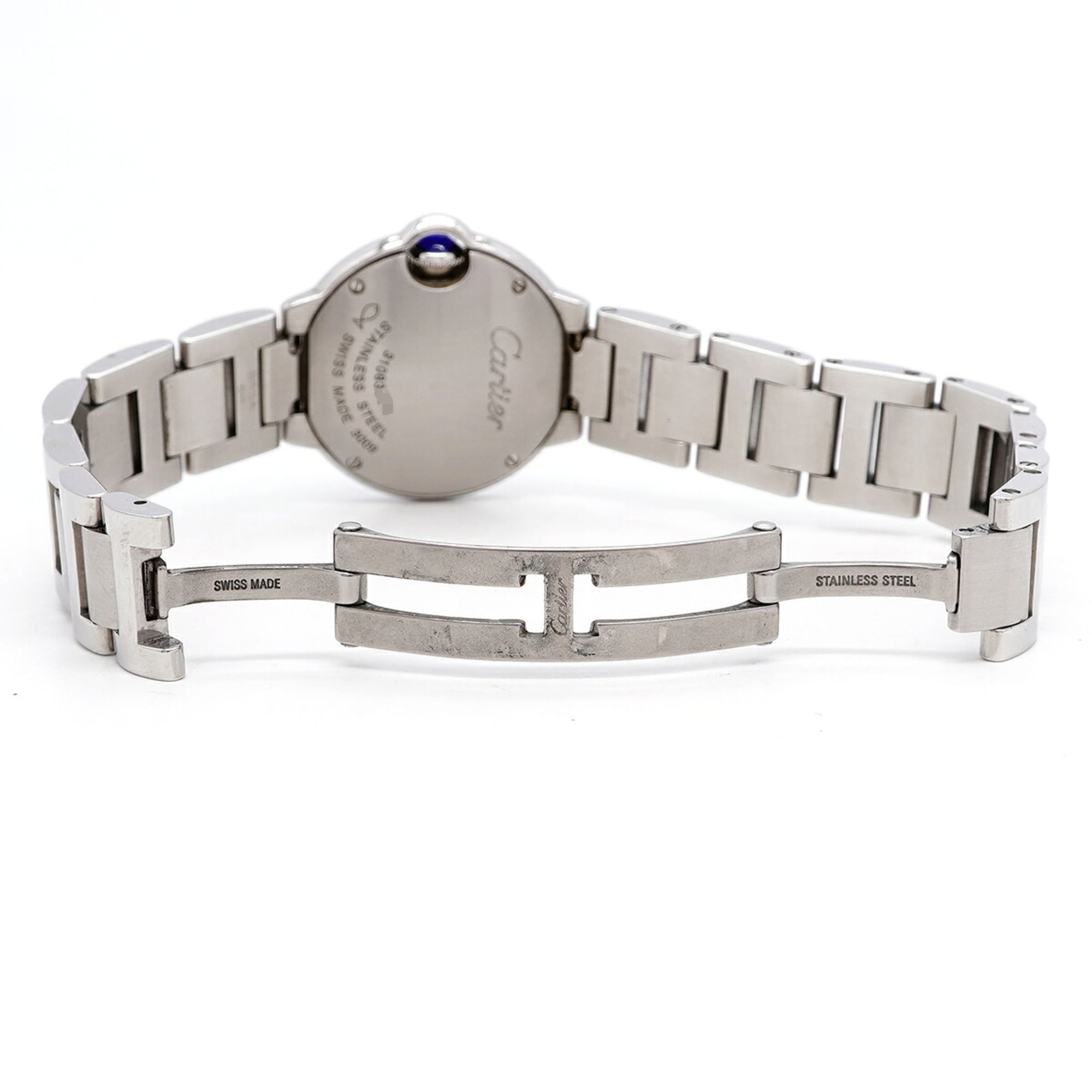 Montre Cartier Ballon Bleu SM W69010Z4, cadran argenté, 28 mm