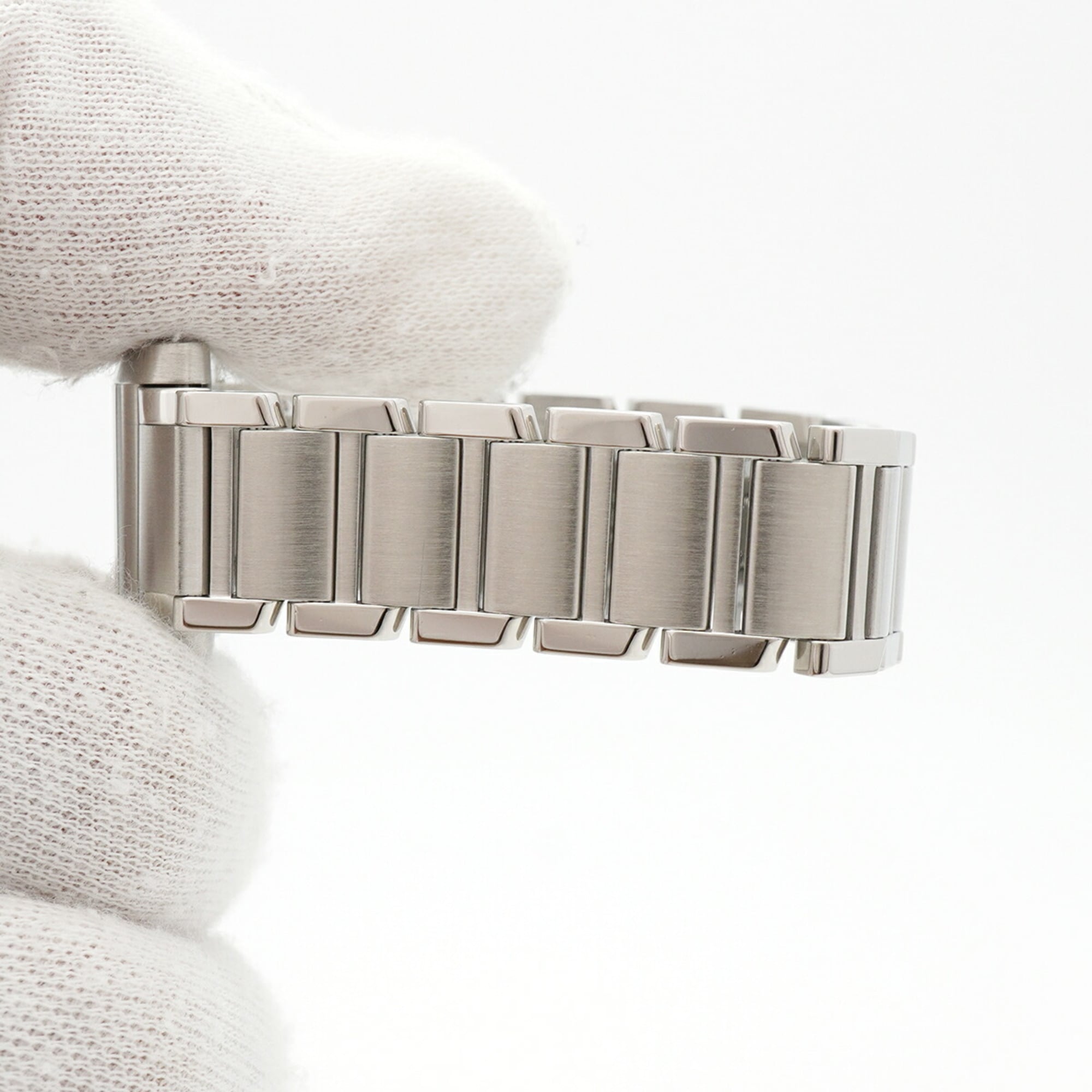 Cartier Tank Française SM W51028Q3 dameshorloge met roze wijzerplaat