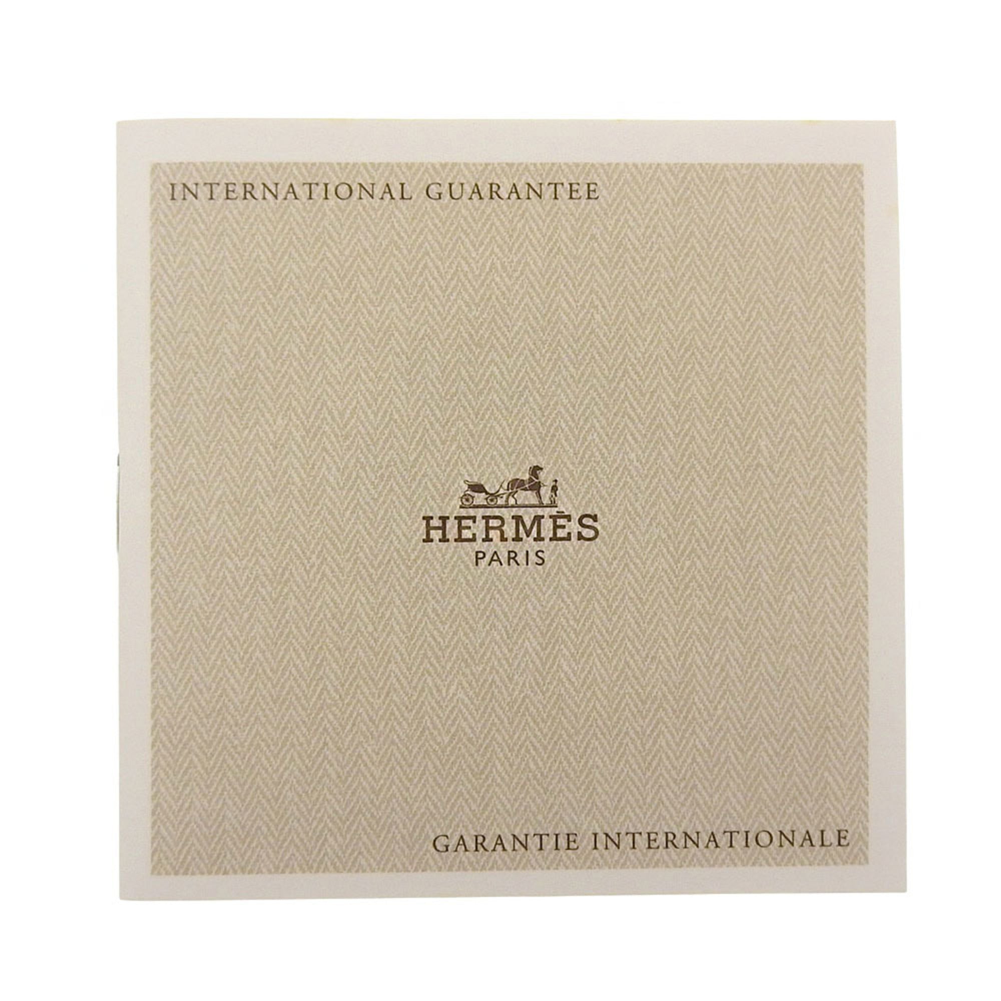 Hermès BE1.210 dameshorloge met roestvrijstalen en leren band, quartz uurwerk, analoge wijzerplaat, witte wijzerplaat