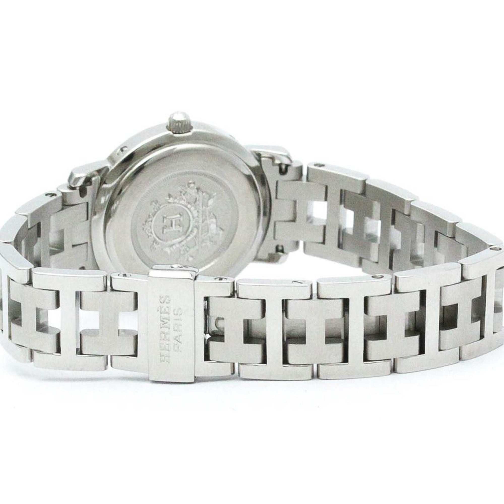 Hermes Clipper Quarz-Damen-Eleganzuhr aus Edelstahl CL4.210