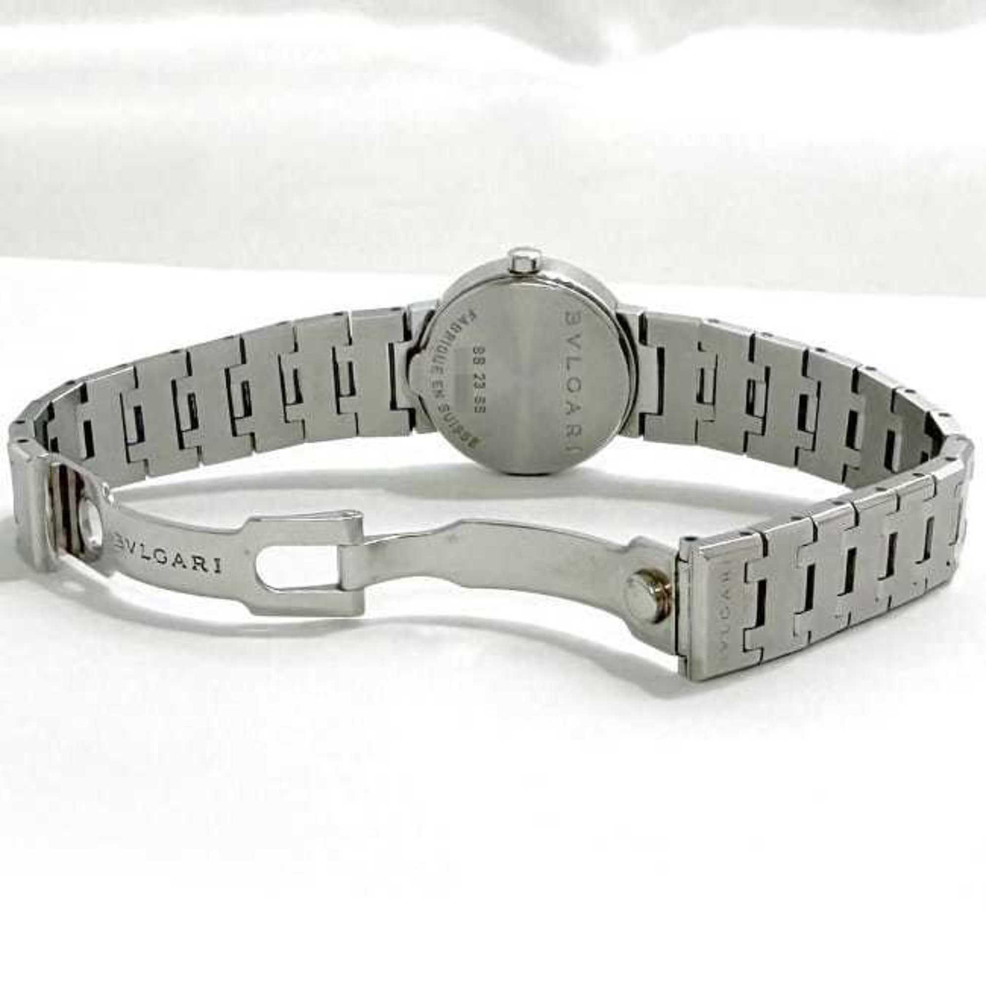 Bvlgari Uhr f-21814 SchwarzSilber BB23SS Damenuhr aus EdelstahlQuarz BVLGARI-Zifferblatt, batteriebetrieben