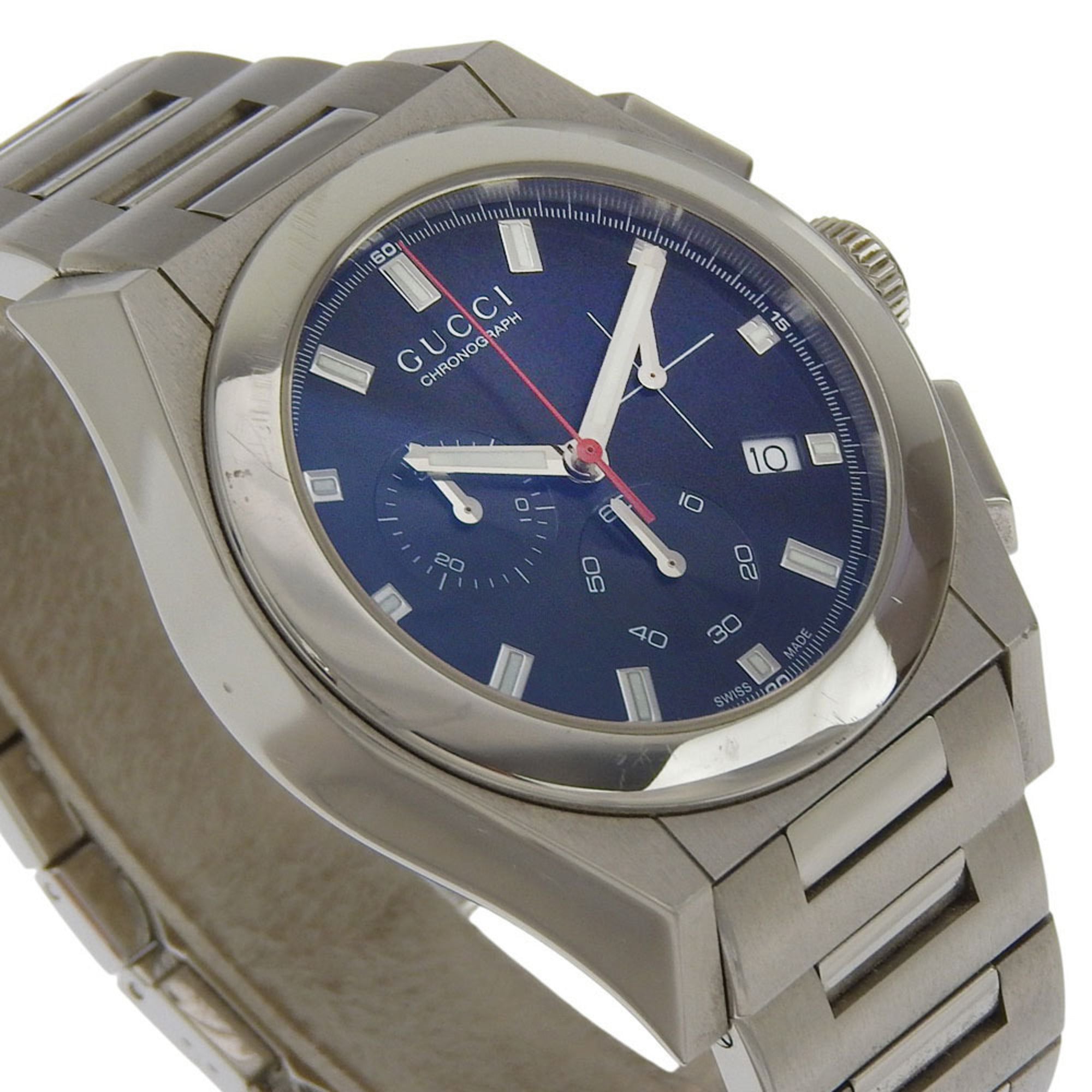 腕時計(アナログ) GUCCI pantheon YA115235 CHRONOGRAPH Gucci Pantheon Men's Watch 115.2/YA115235 Stainless Steel Quartz Chron