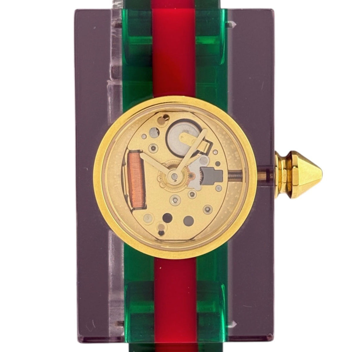 Gucci Vintage Web 143.5 met gouden wijzerplaat, 24 mm horloge
