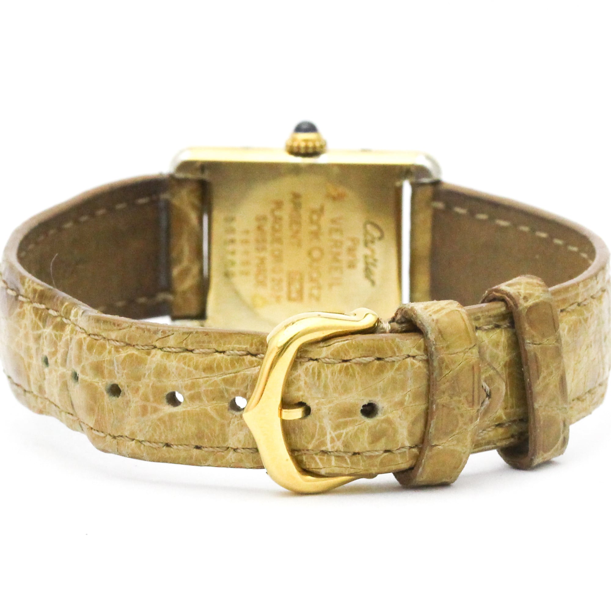 CARTIER Must Tank Vermeil verguld quartz dameshorloge 5057001
