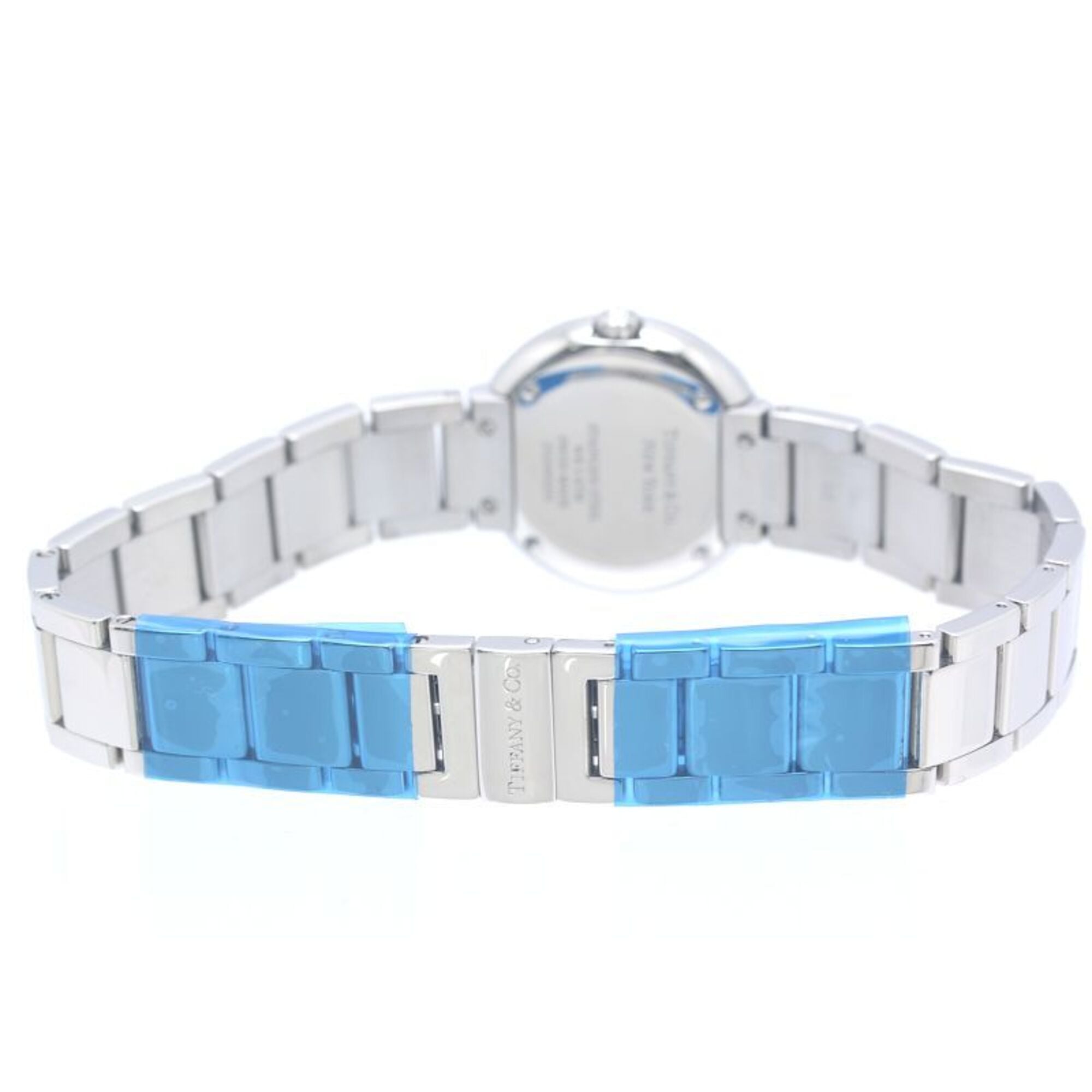 TIFFANY&Co.; Tiffany Atlas 2-wijzer bezel met diamanten 69291651 dameshorloge van roestvrij staal 40349