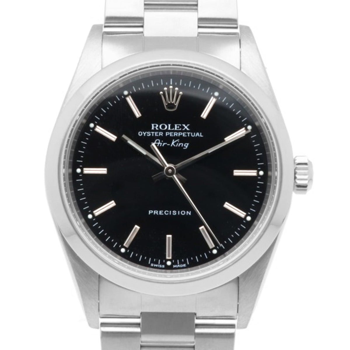 Rolex Air-King Oyster Perpetual 14000 Black Dial 34mm Watch