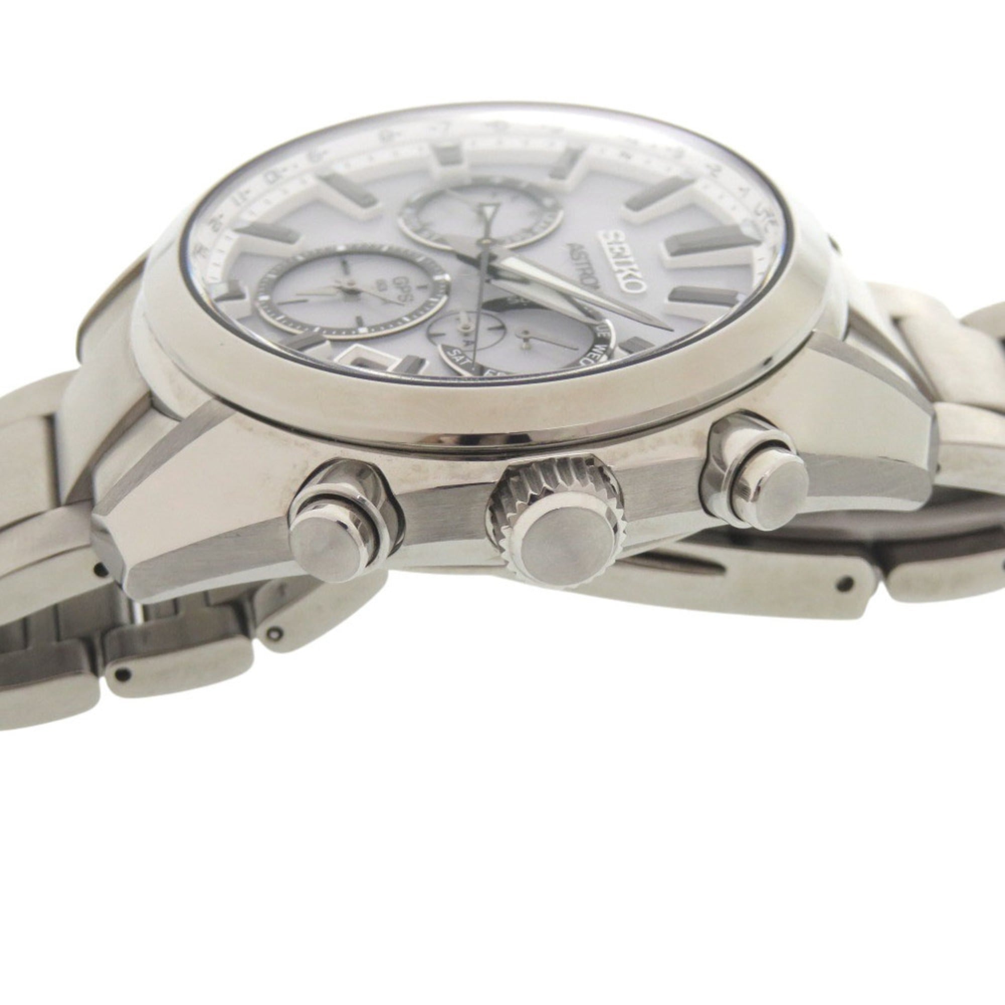 Seiko Astron SBXC047 5X53-0AJ0 GPS-Solar Funkuhr Weiß Edelstahlzifferblatt 0220