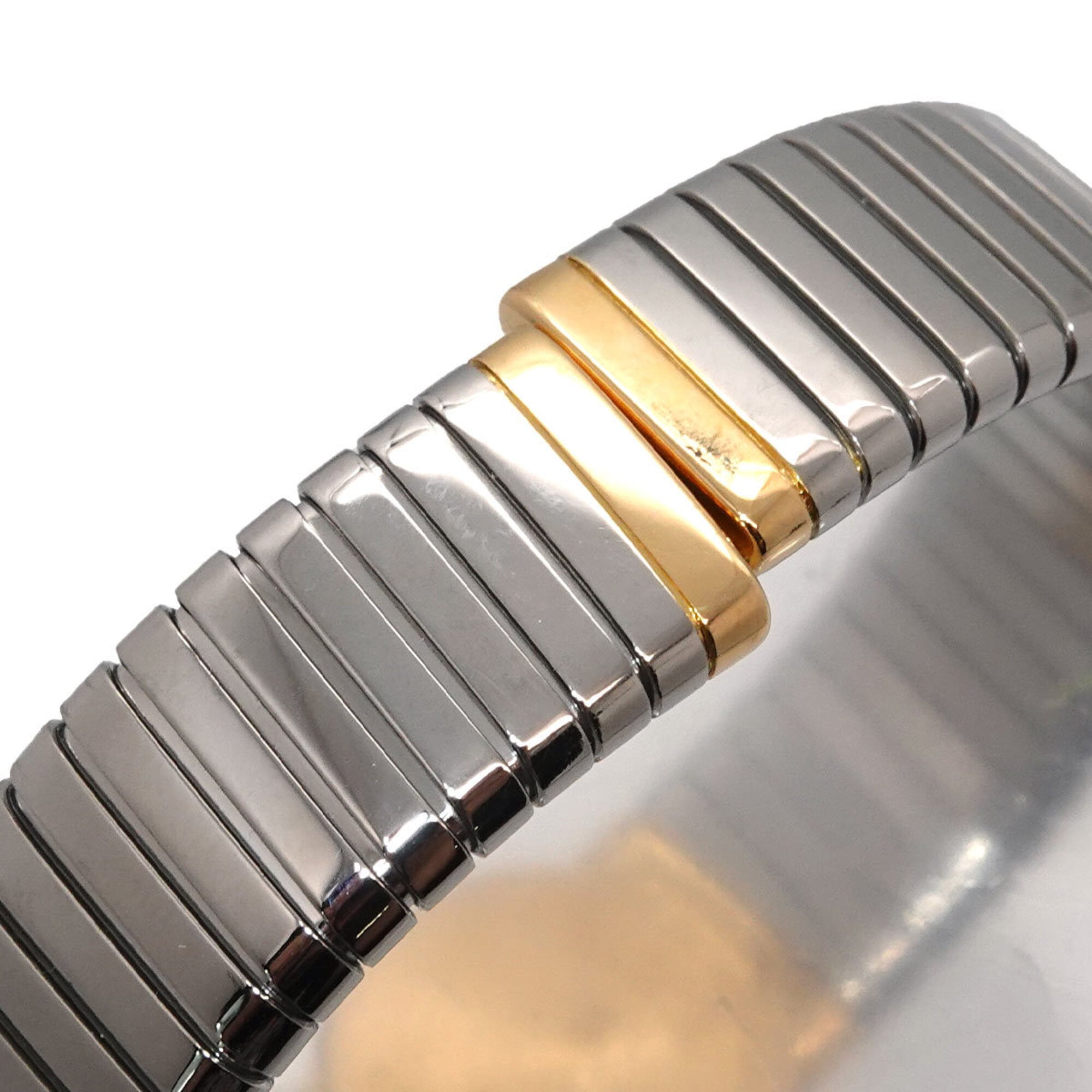 Bulgari Tubogas Combination BB192T Wo Black 18KYG Yellow Gold Quartz