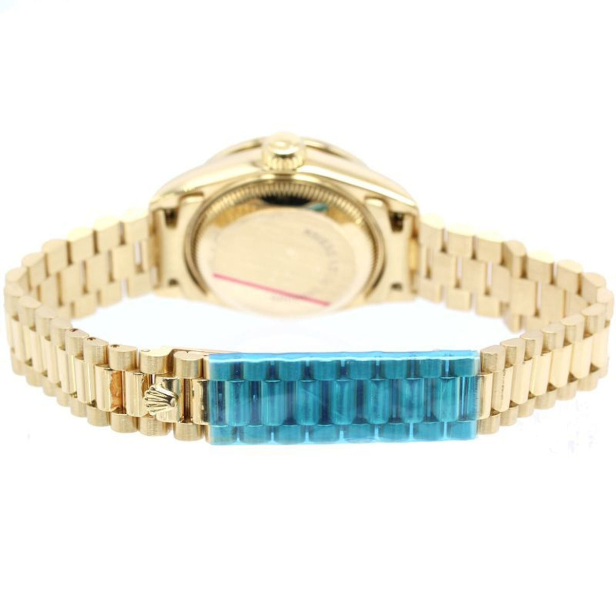 Montre Rolex Datejust avec lunette sertie de 10 diamants, référence 69138G Champagne, cadran de 26 mm