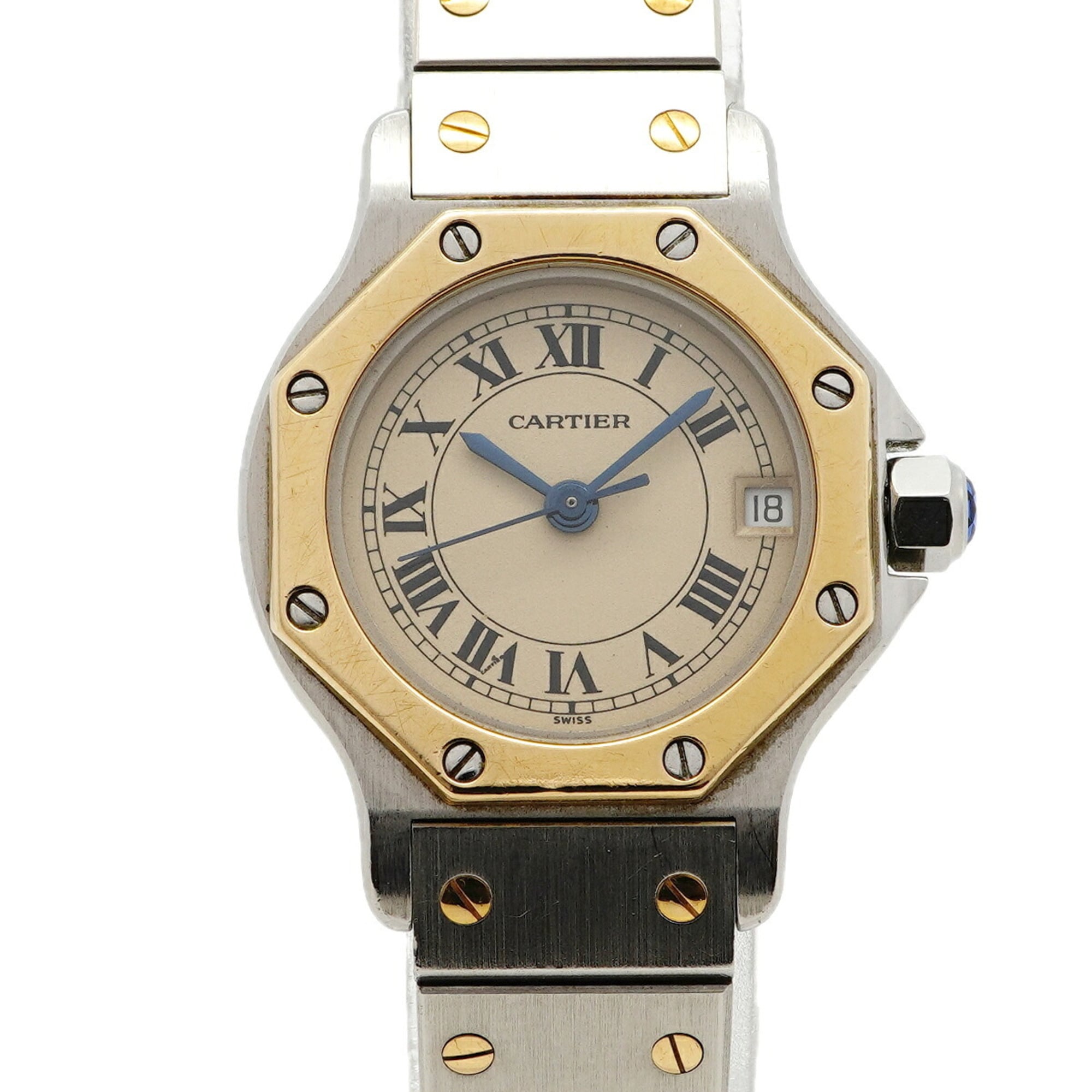 Cartier Santos Octagon SM W2001683 Ivory Dial Wo