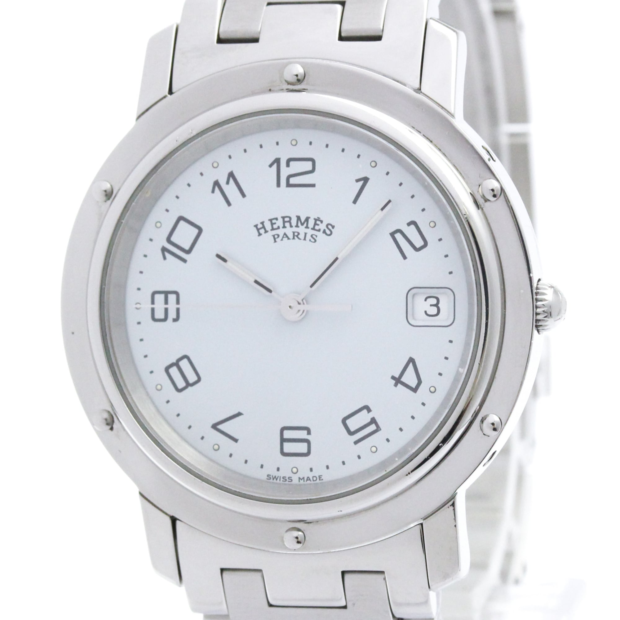Hermes Clipper CL6.710 White Dial 36mm Watch