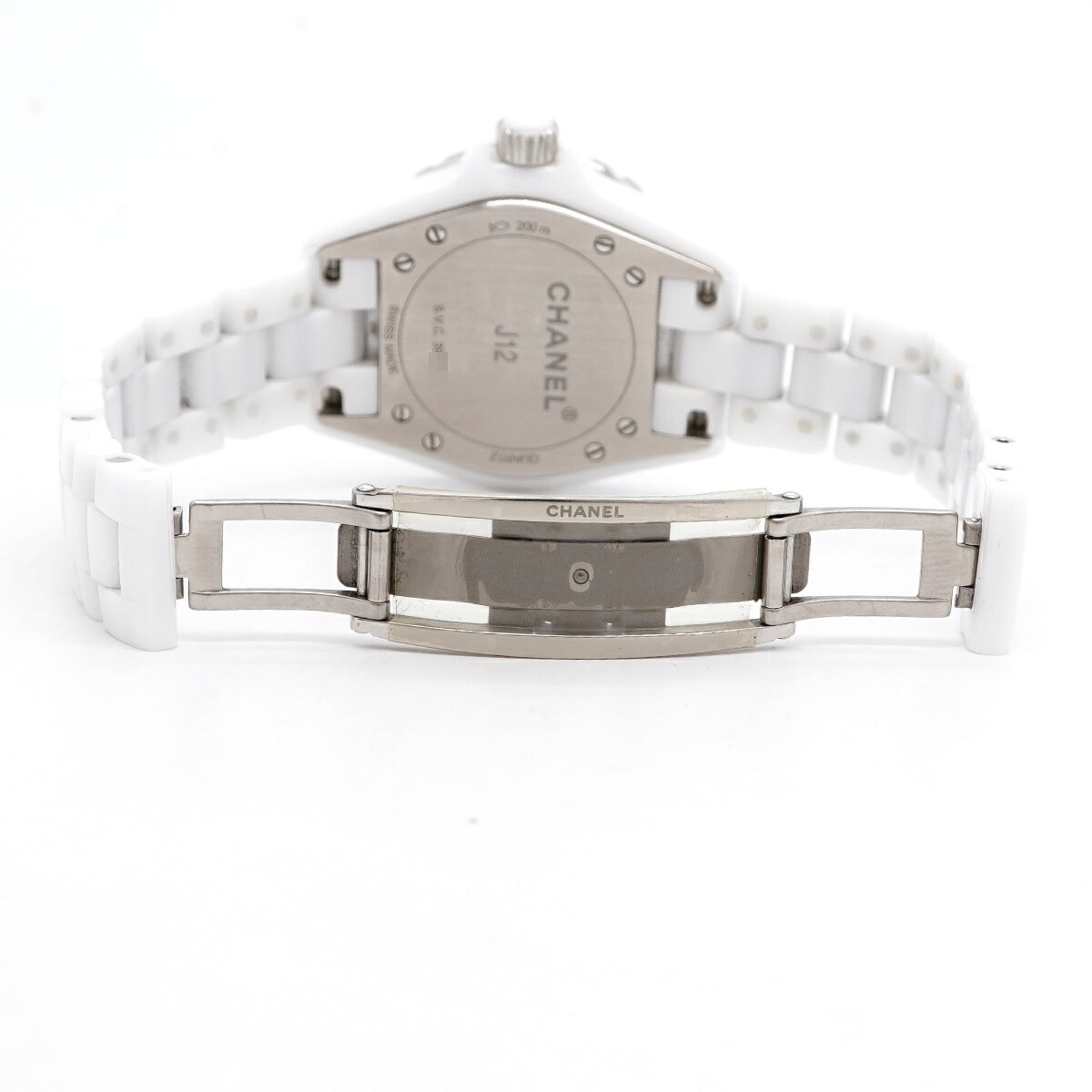Chanel J12 8P Diamond H2422 White Dial 34mm Watch