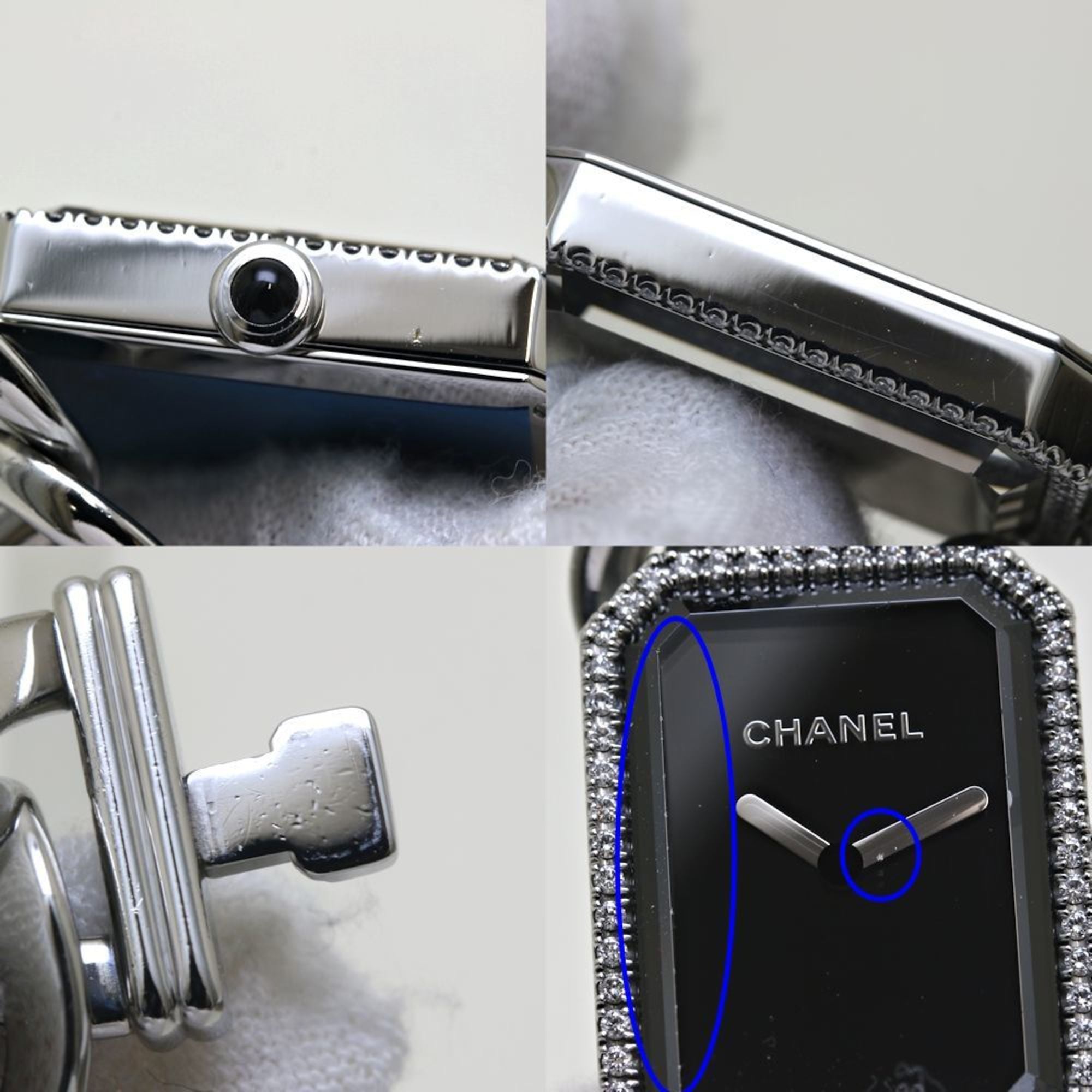CHANEL Premiere Bezel Diamond H3254 roestvrijstalen dameshorloge 39865