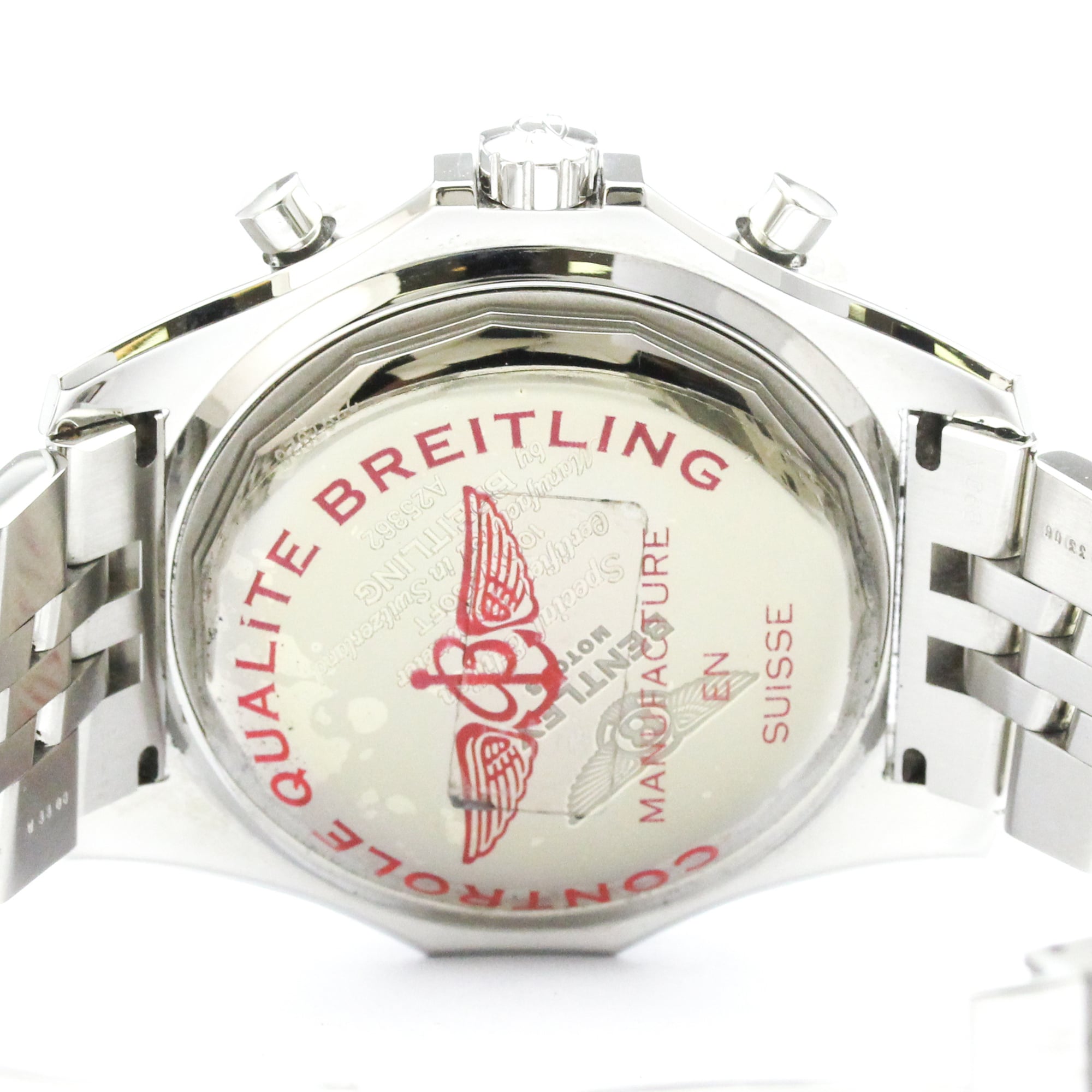 BREITLING Bentley Motors Steel Automatic Mens Watch A25362 Polished