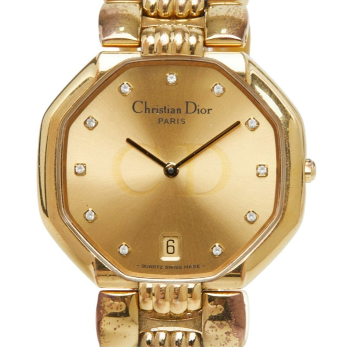 Christian Dior Dior Depose Octagon 45154 Gold Dial 32mm Watch