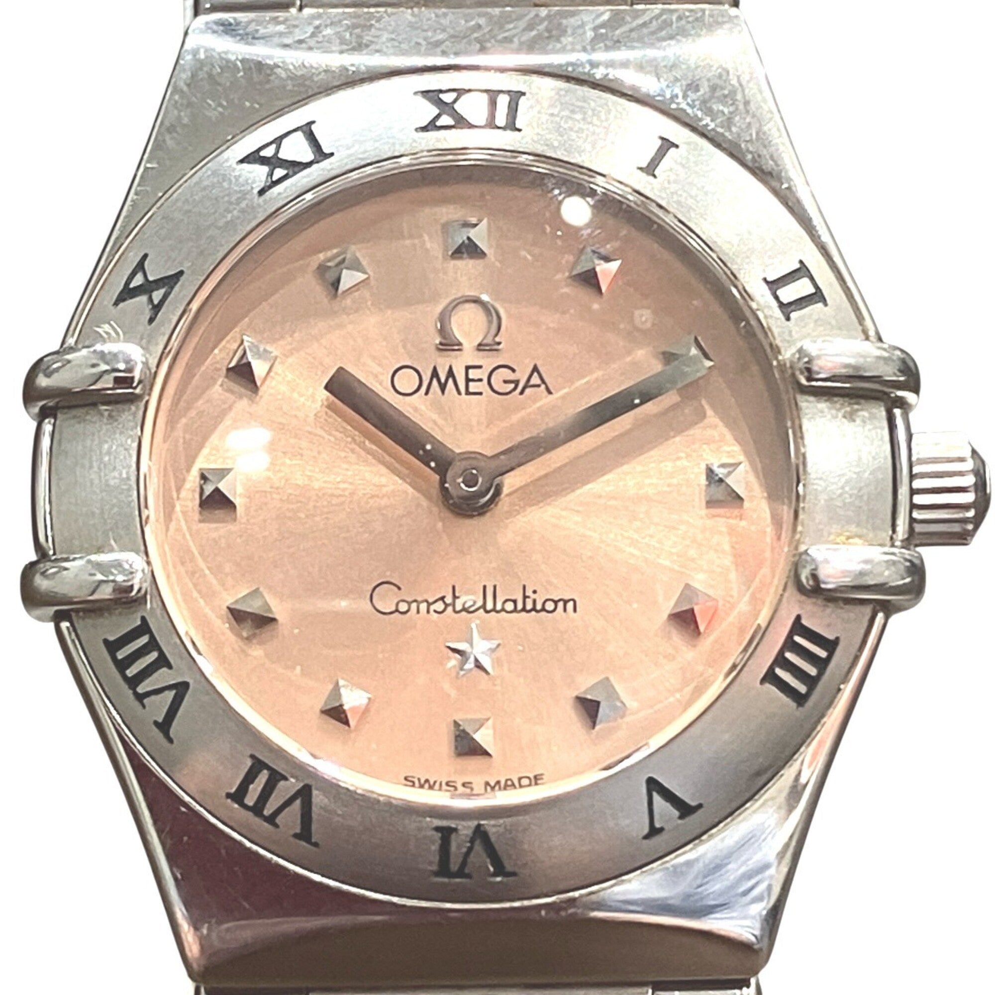 Omega Constellation Mini My Choice Watch, Total Weight 42g, Stainless Steel, Quartz, Pink Dial, 1561.61