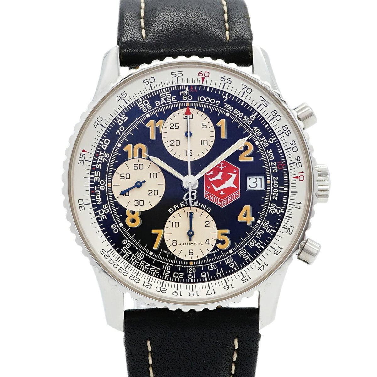 Breitling Old Navitimer Snowbirds A13022 Schwarz Zifferblatt 41 mm Uhr
