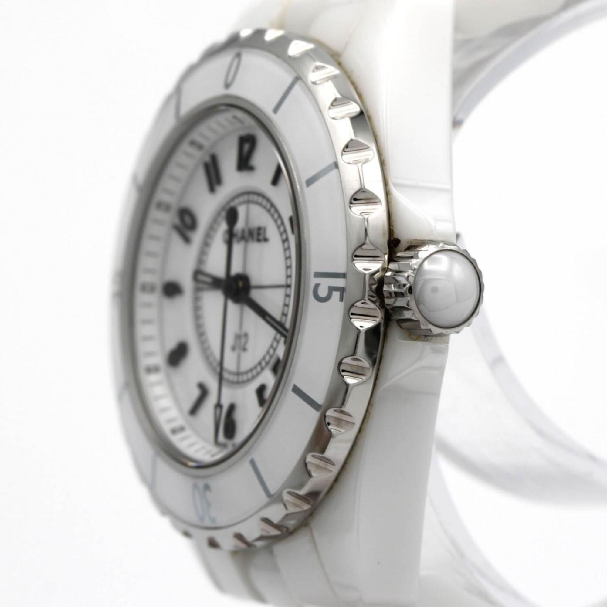 Chanel J12 33 mm Keramik H0968 Weiß Zifferblatt 33 mm Uhr