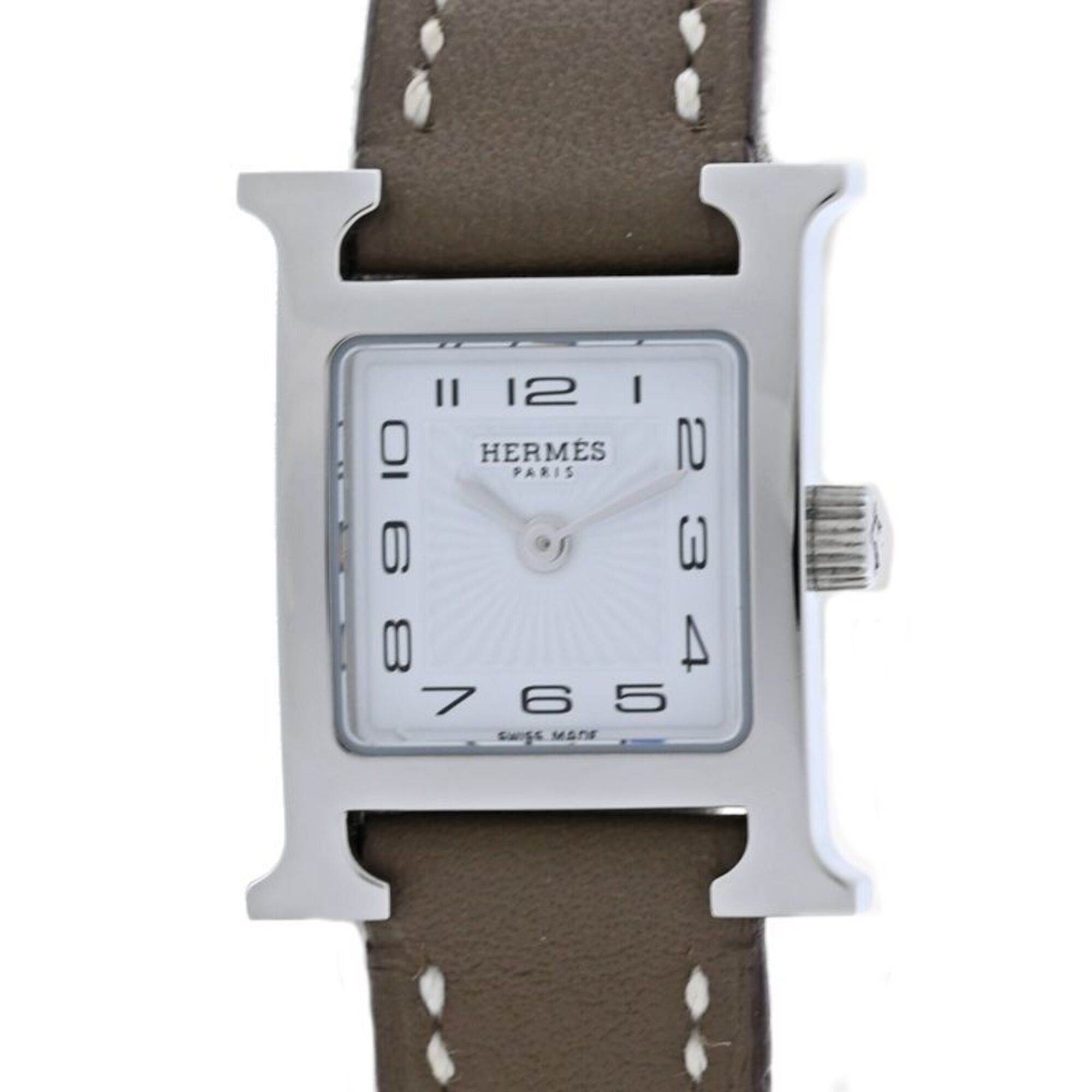Hermes H-mini HH1.110.131/WW18 037883WW00 White Dial 17mm Watch