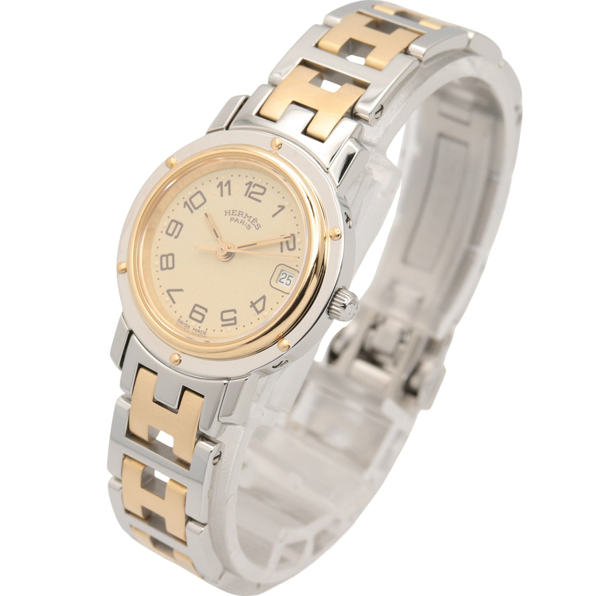 Hermes Clipper CL4.220 Elfenbein Zifferblatt 24 mm Uhr