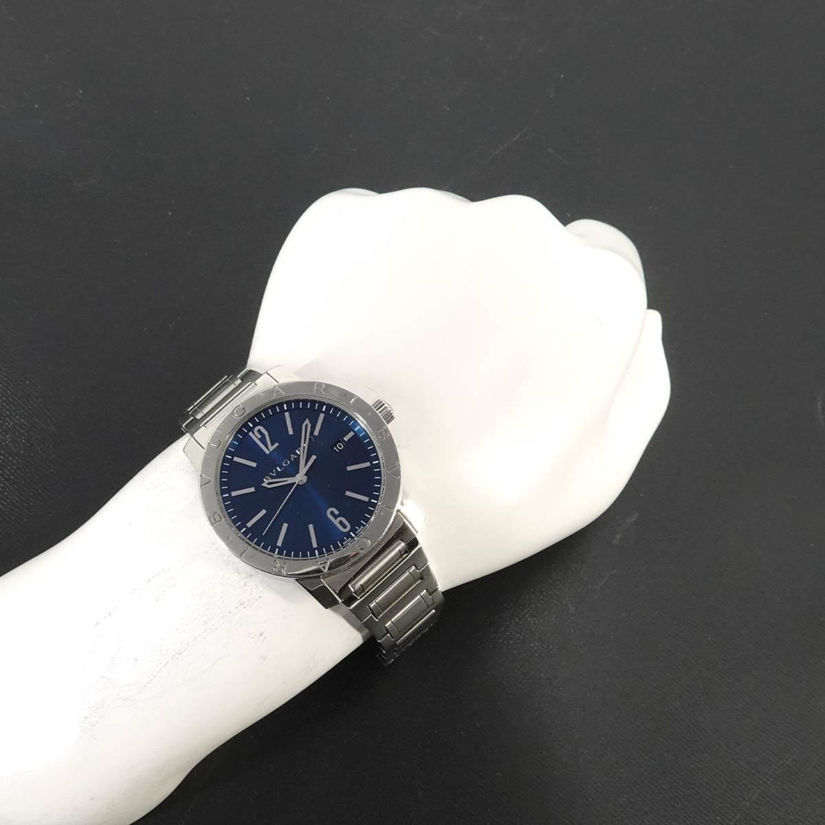 Bvlgari BB41S horloge met blauwe wijzerplaat, 41 mm