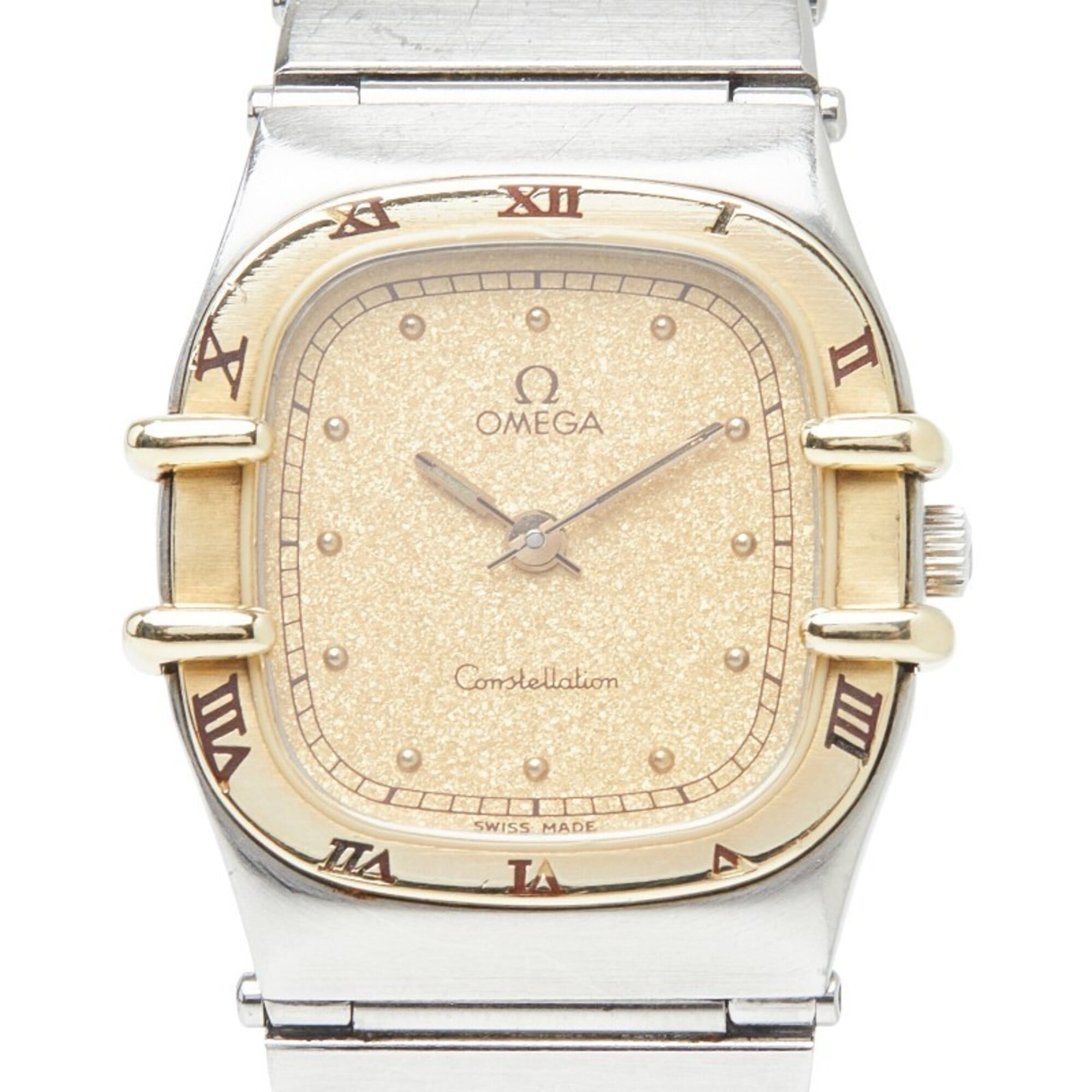 Omega Constellation Half Bar 2-Hand Watch 795.0877 Quartz Gold Dial Stainless Steel Ladies OMEGA