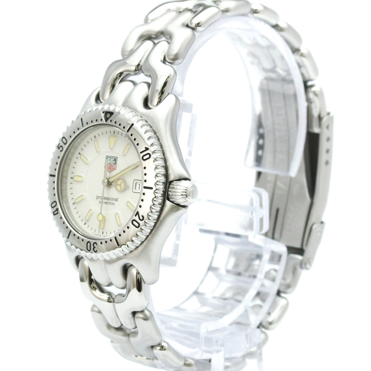 TAG Heuer Sel WG1312 horloge met witte wijzerplaat, 28 mm