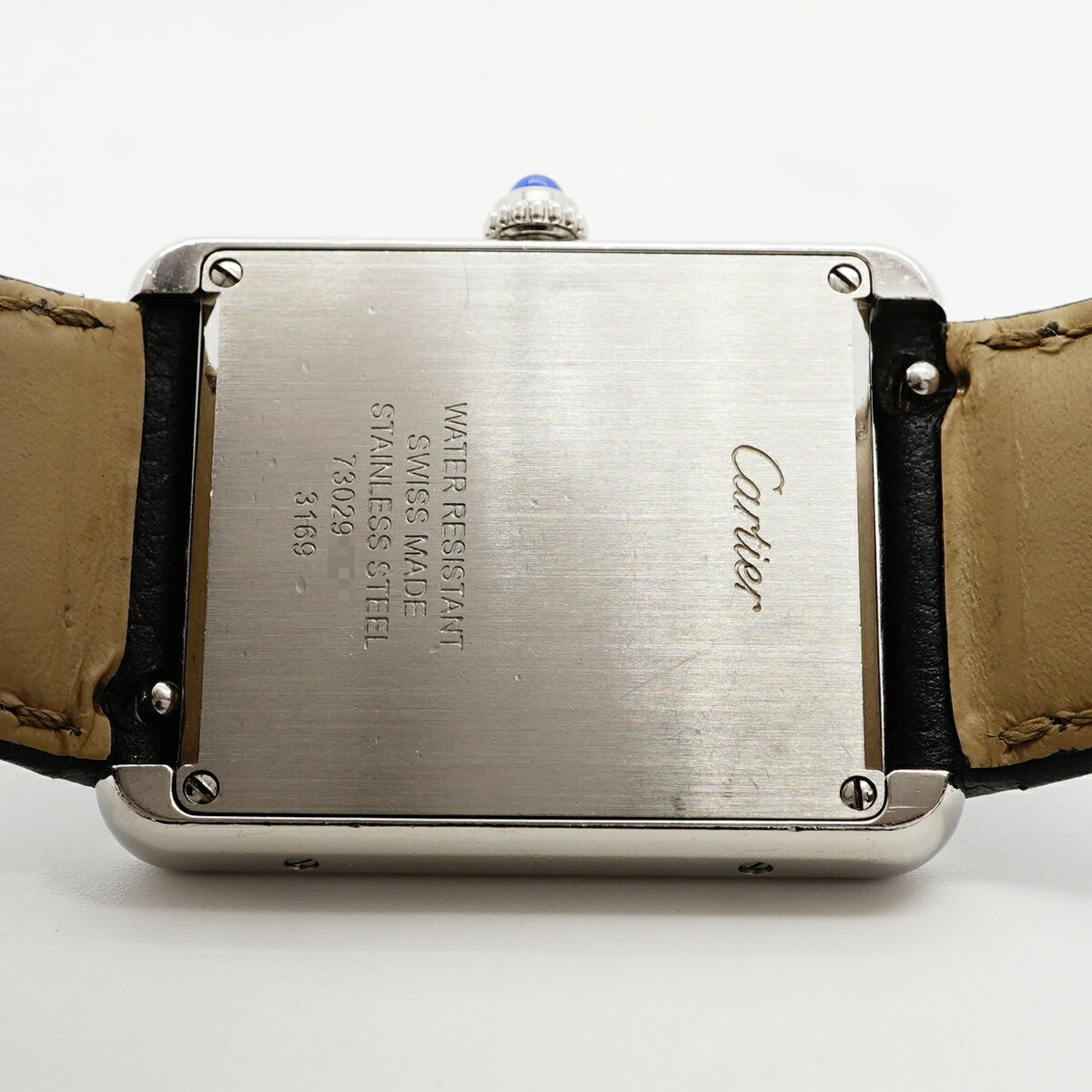 Cartier Tank Solo LM WSTA0028 Silver Dial Men's Watch