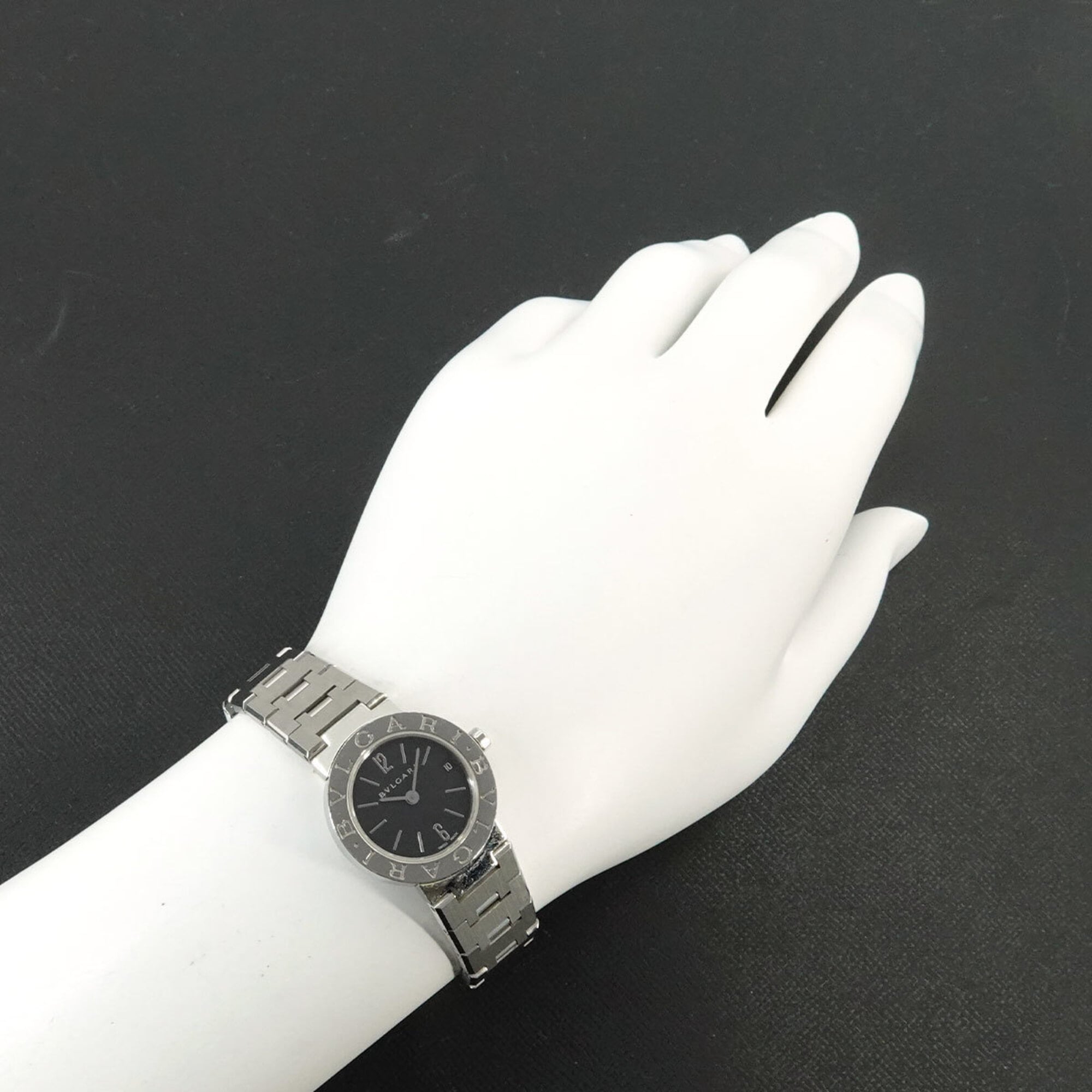 BVLGARI BB23SS dameshorloge met datum, zwart, quartz
