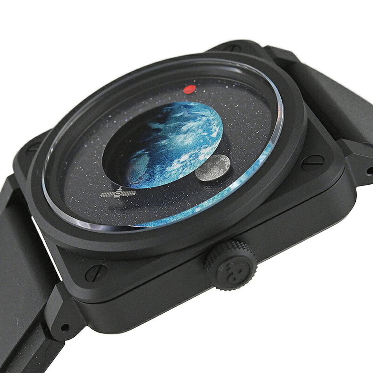 Bell & Ross BR-03 Astro BR03A-EMM-CE/SRB Schwarz, blaues Zifferblatt, 41 mm Uhr