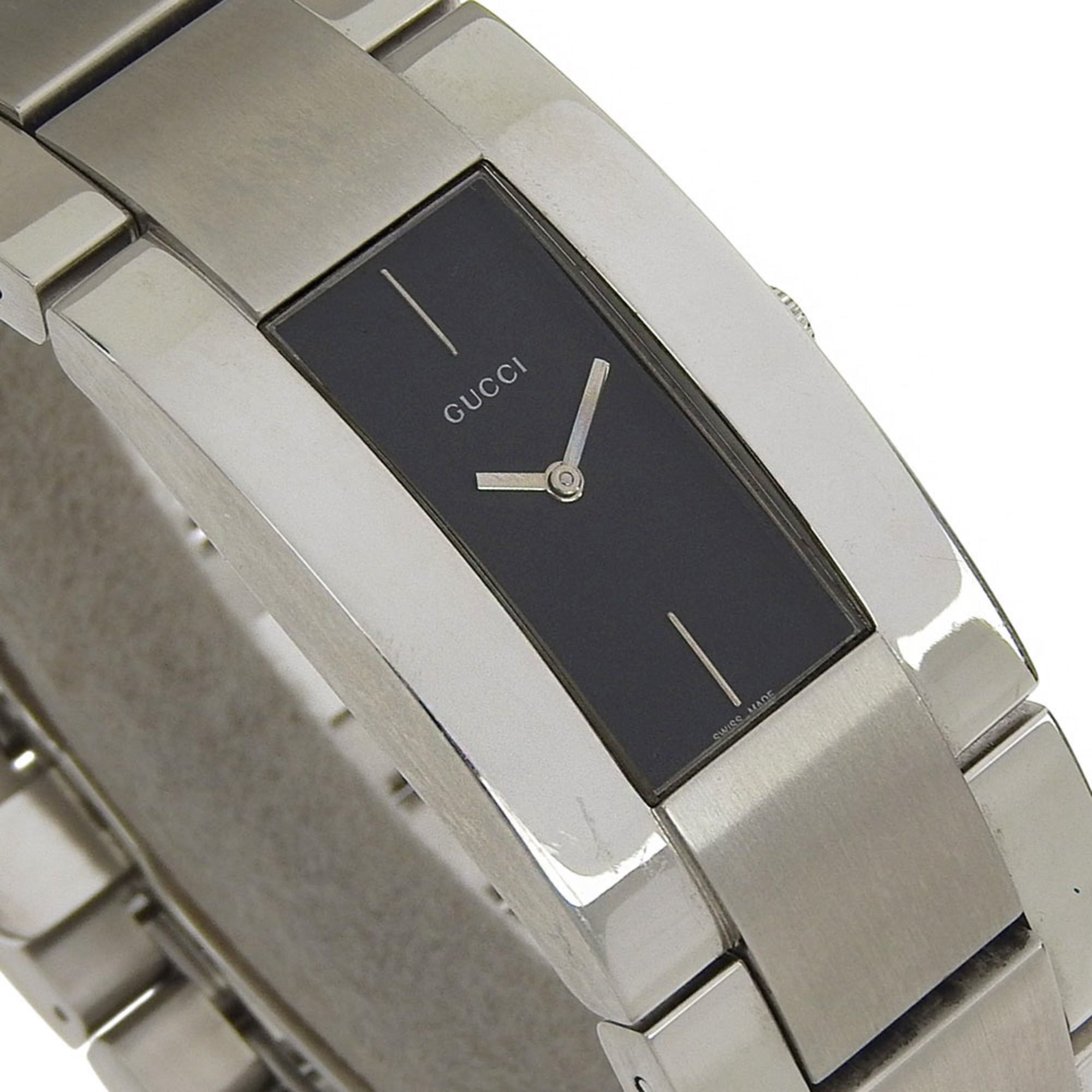 Gucci GUCCI Horloge 4600M Roestvrij staal Kwarts Analoog display Zwarte wijzerplaat Heren