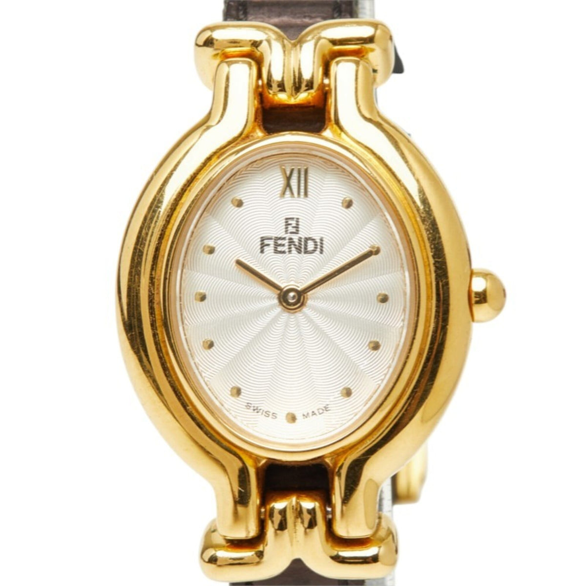 Fendi Chameleon 640L horloge met witte wijzerplaat, 24 mm