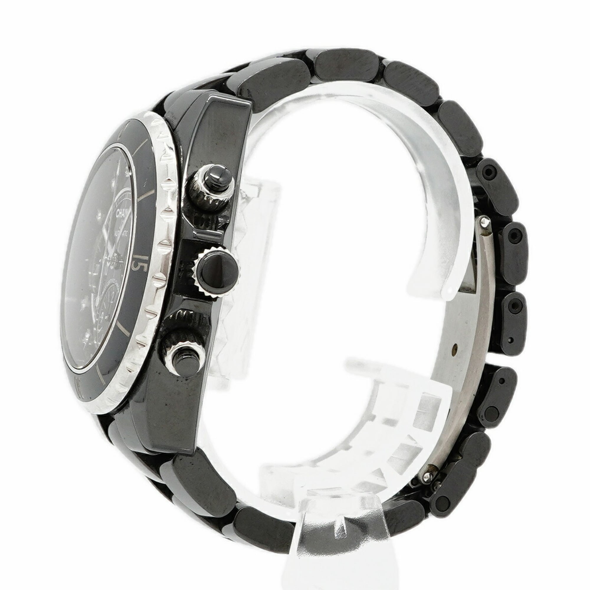 Chanel J12 Diamond H2419 Black Dial Men's Watch