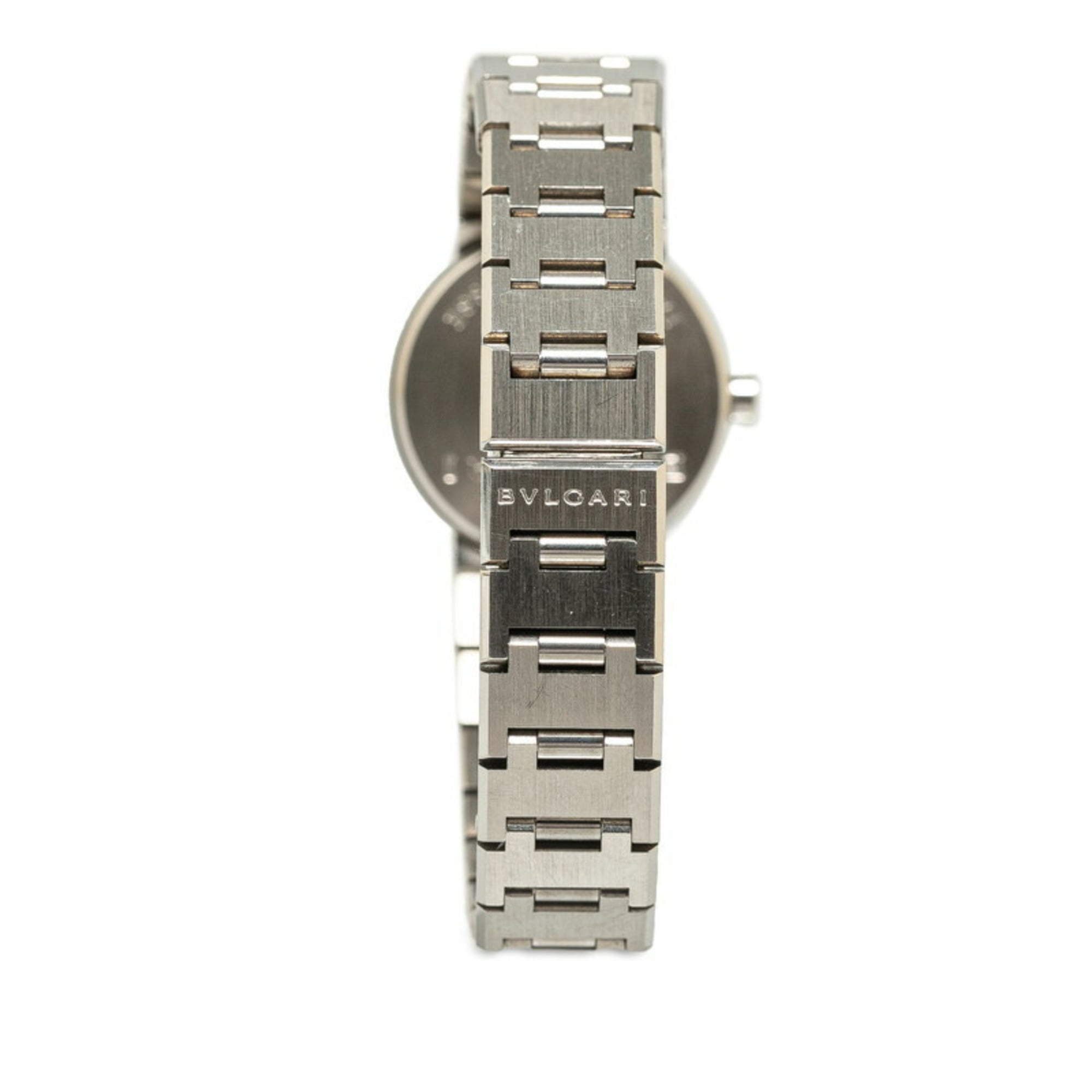 BVLGARI Uhr BB23SS Quarz Schwarz Zifferblatt, Edelstahl, Damenuhr